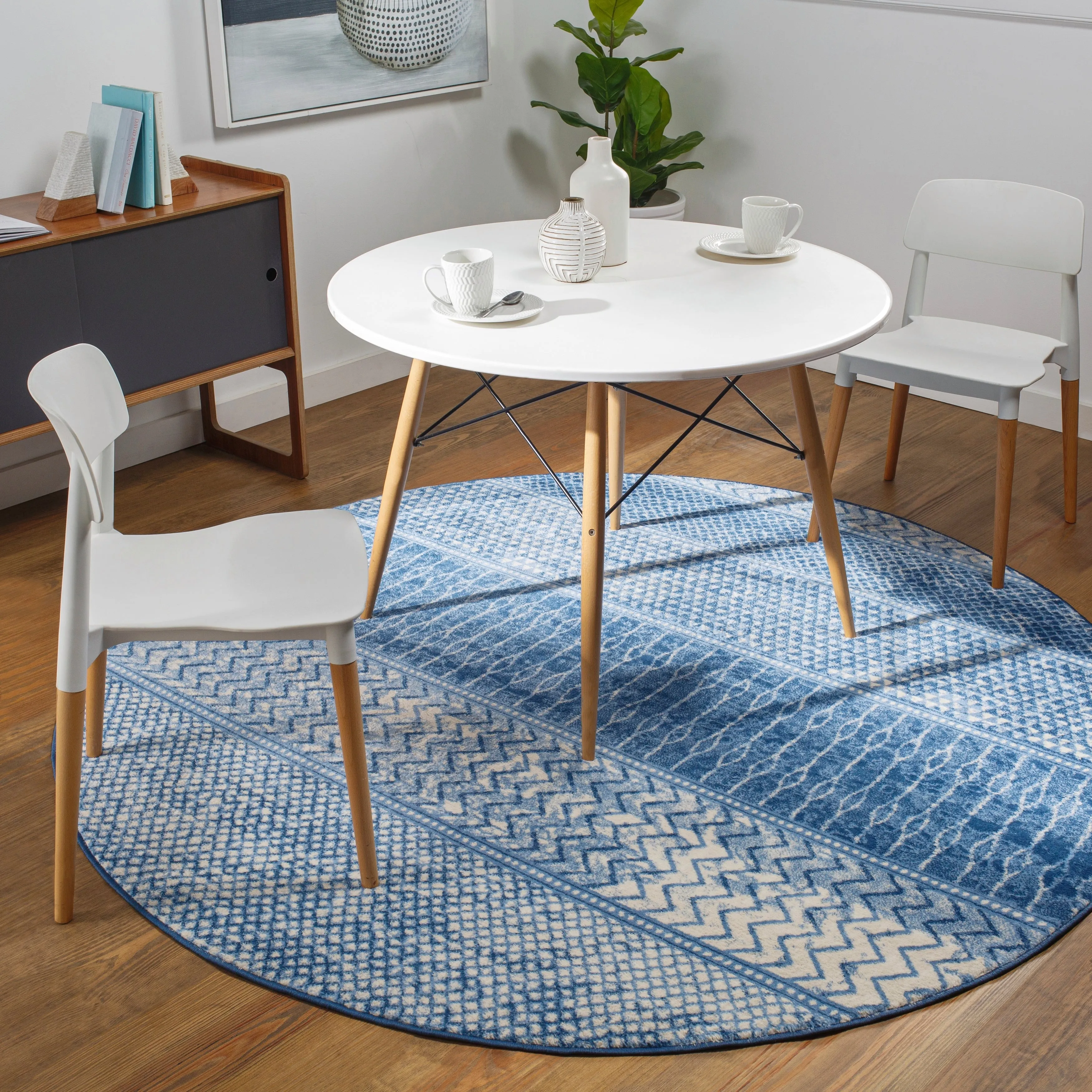 Livabliss Lovato Bohemian Block Print Area Rug