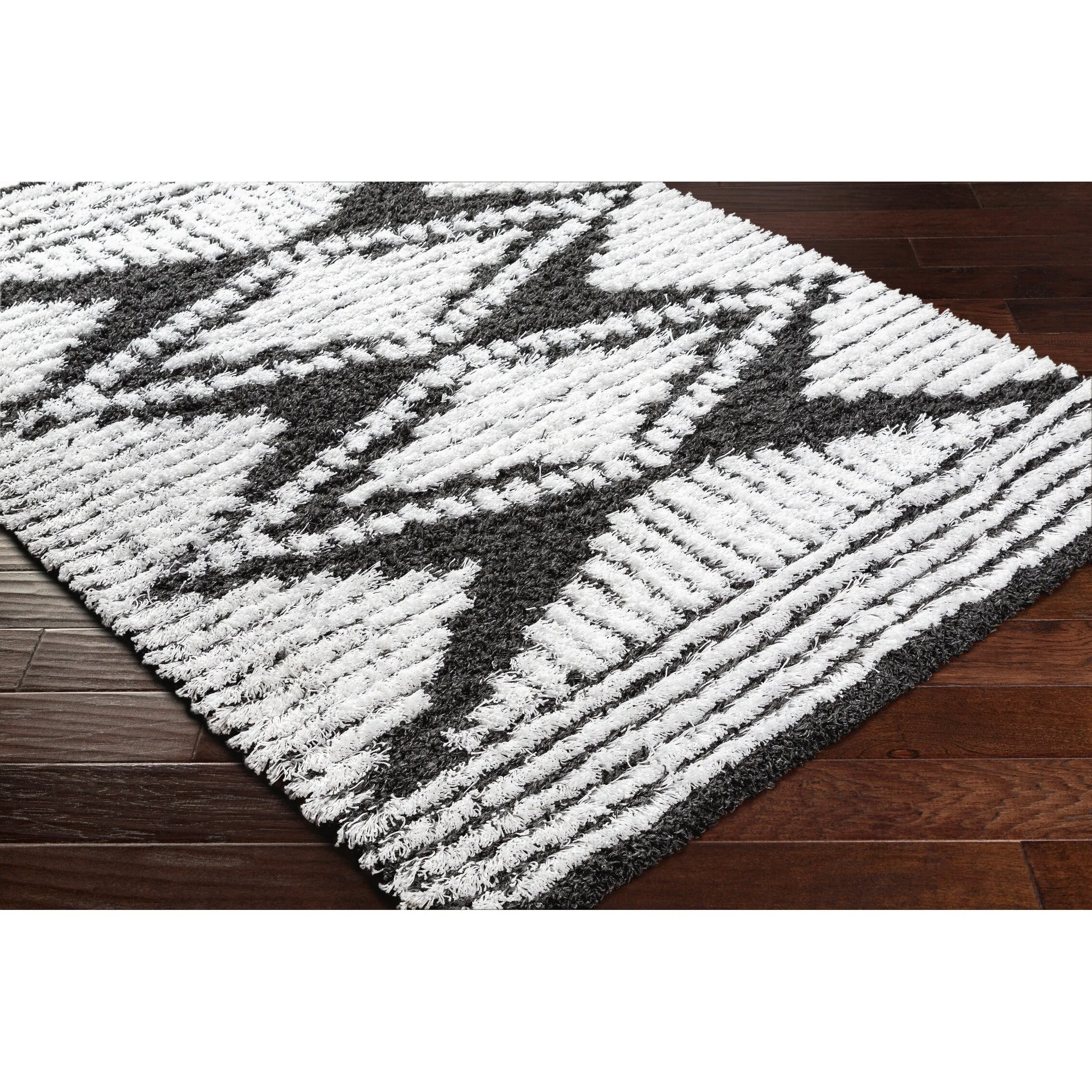 Livabliss Madini Moroccan Diamond Plush Area Rug