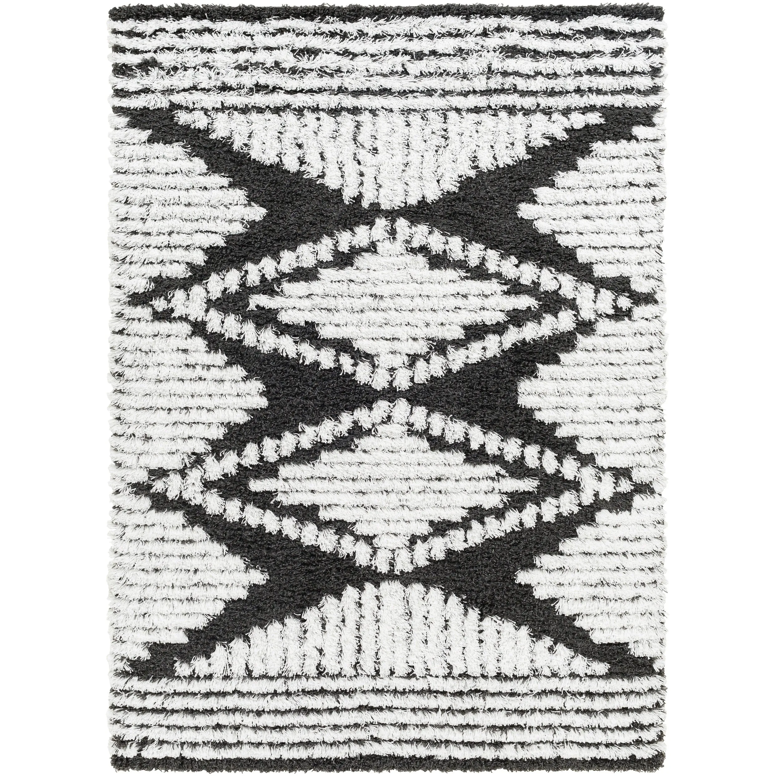 Livabliss Madini Moroccan Diamond Plush Area Rug
