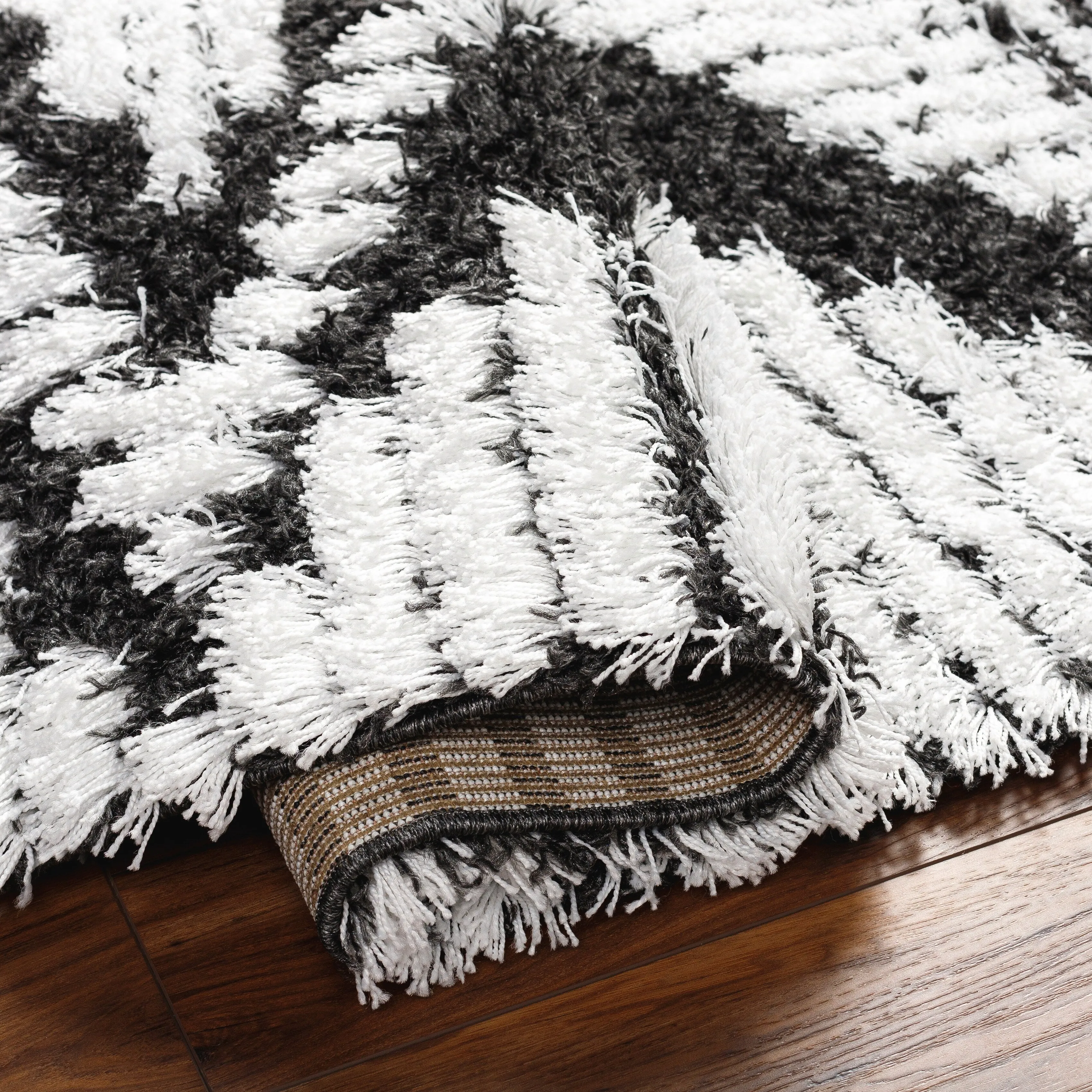 Livabliss Madini Moroccan Diamond Plush Area Rug