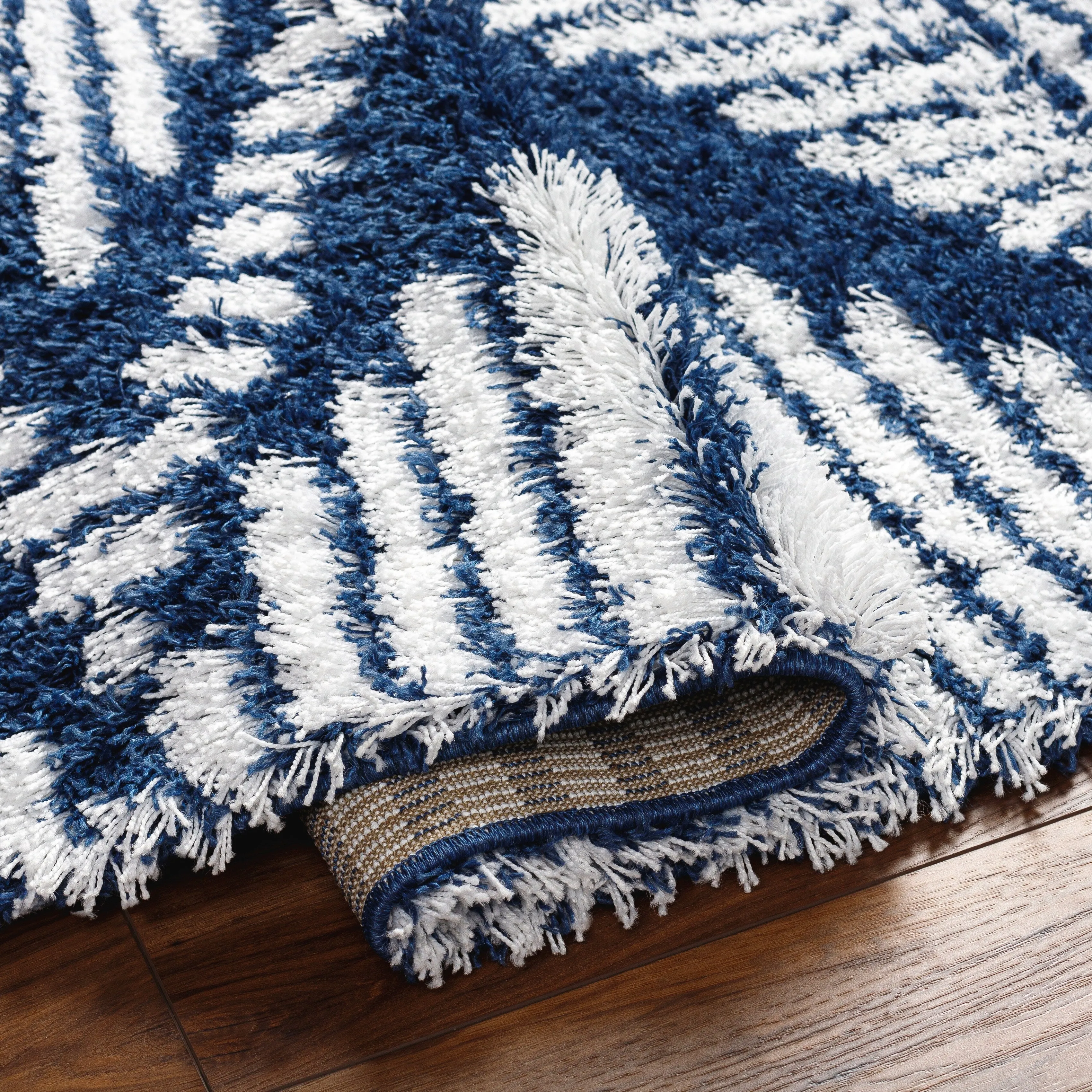 Livabliss Madini Moroccan Diamond Plush Area Rug