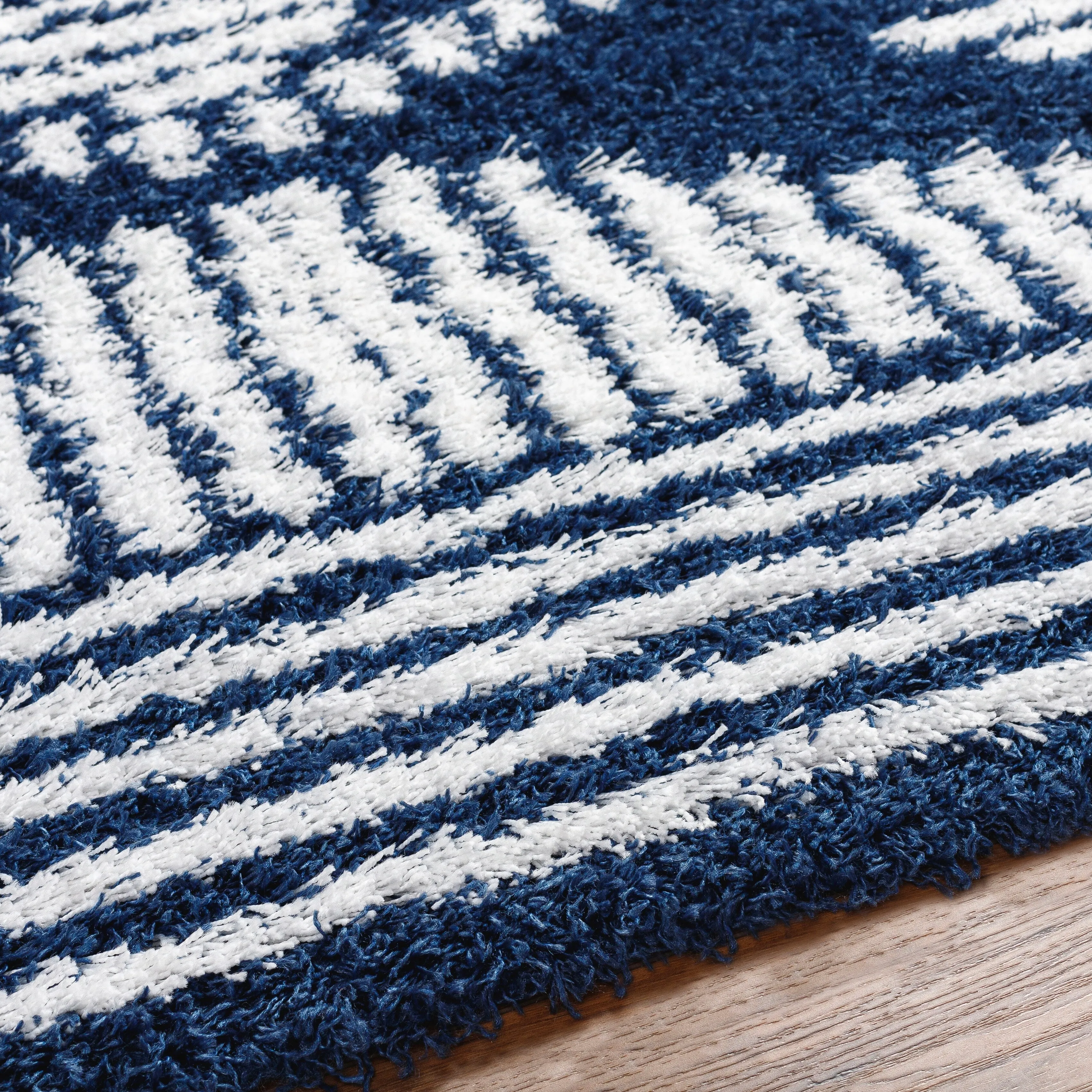 Livabliss Madini Moroccan Diamond Plush Area Rug