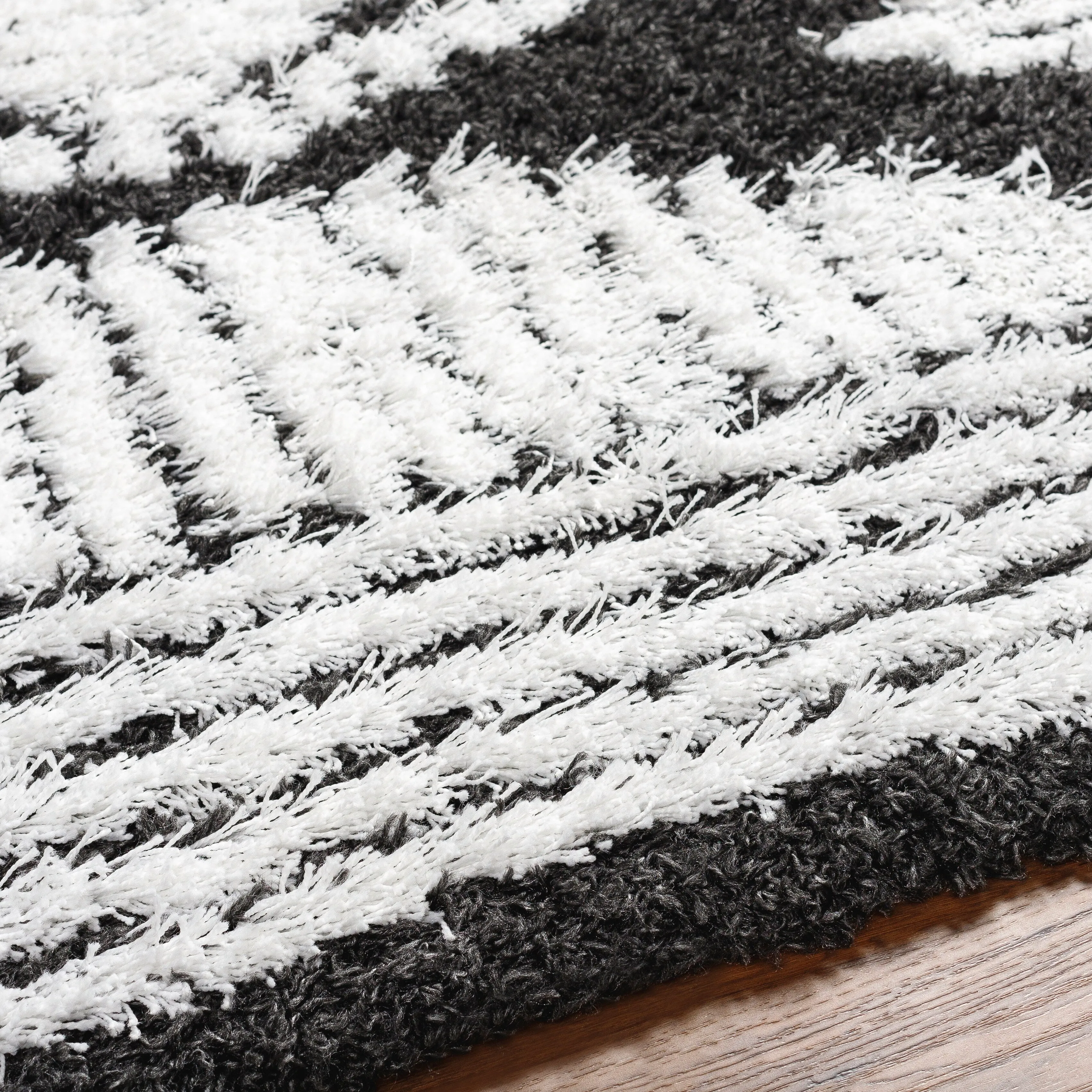 Livabliss Madini Moroccan Diamond Plush Area Rug