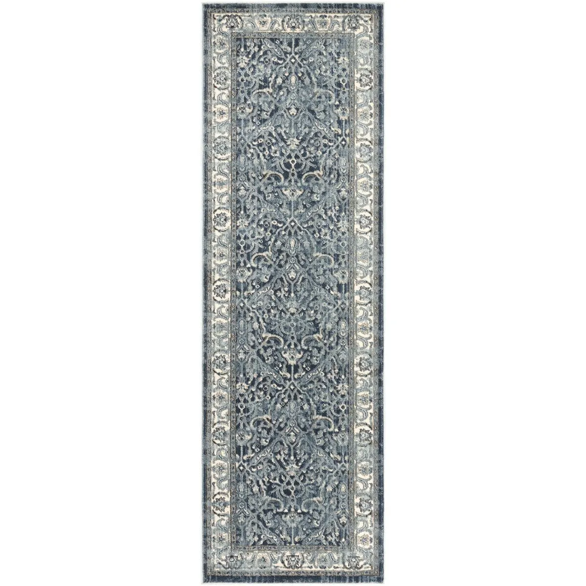 Livabliss Mesopotamia Navy & Teal Updated Traditional Area Rug - 2' x 3'
