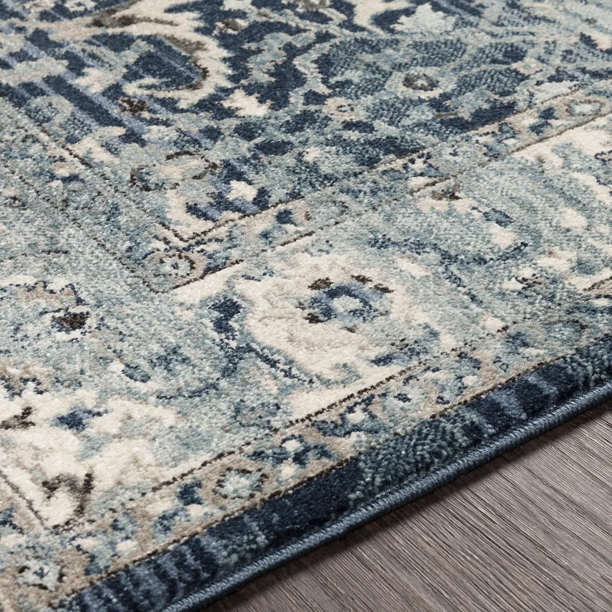 Livabliss Mesopotamia Navy & Teal Updated Traditional Area Rug - 2' x 3'