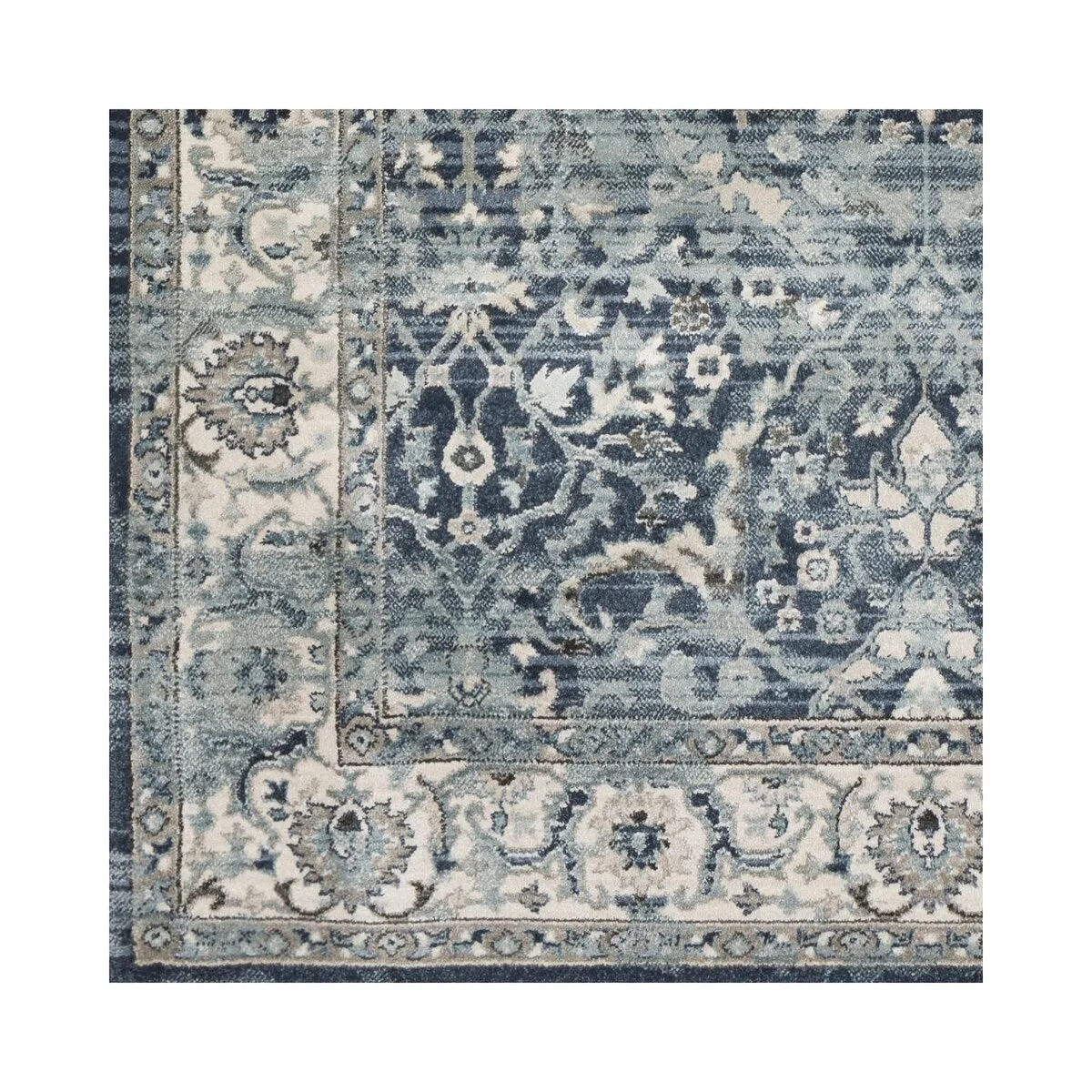 Livabliss Mesopotamia Navy & Teal Updated Traditional Area Rug - 2' x 3'