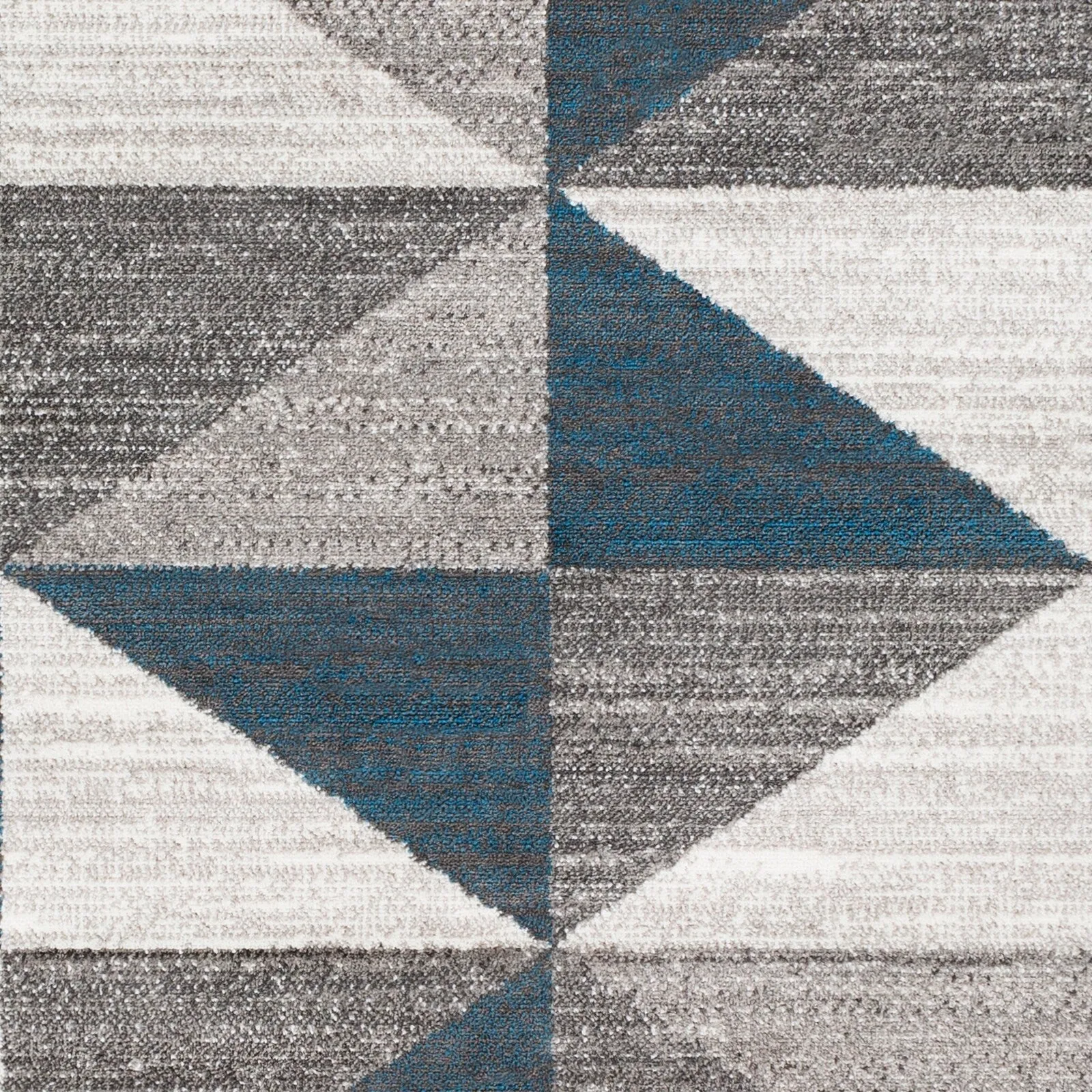 Livabliss Metz Blue & Gray Mid-Century Geometric Area Rug