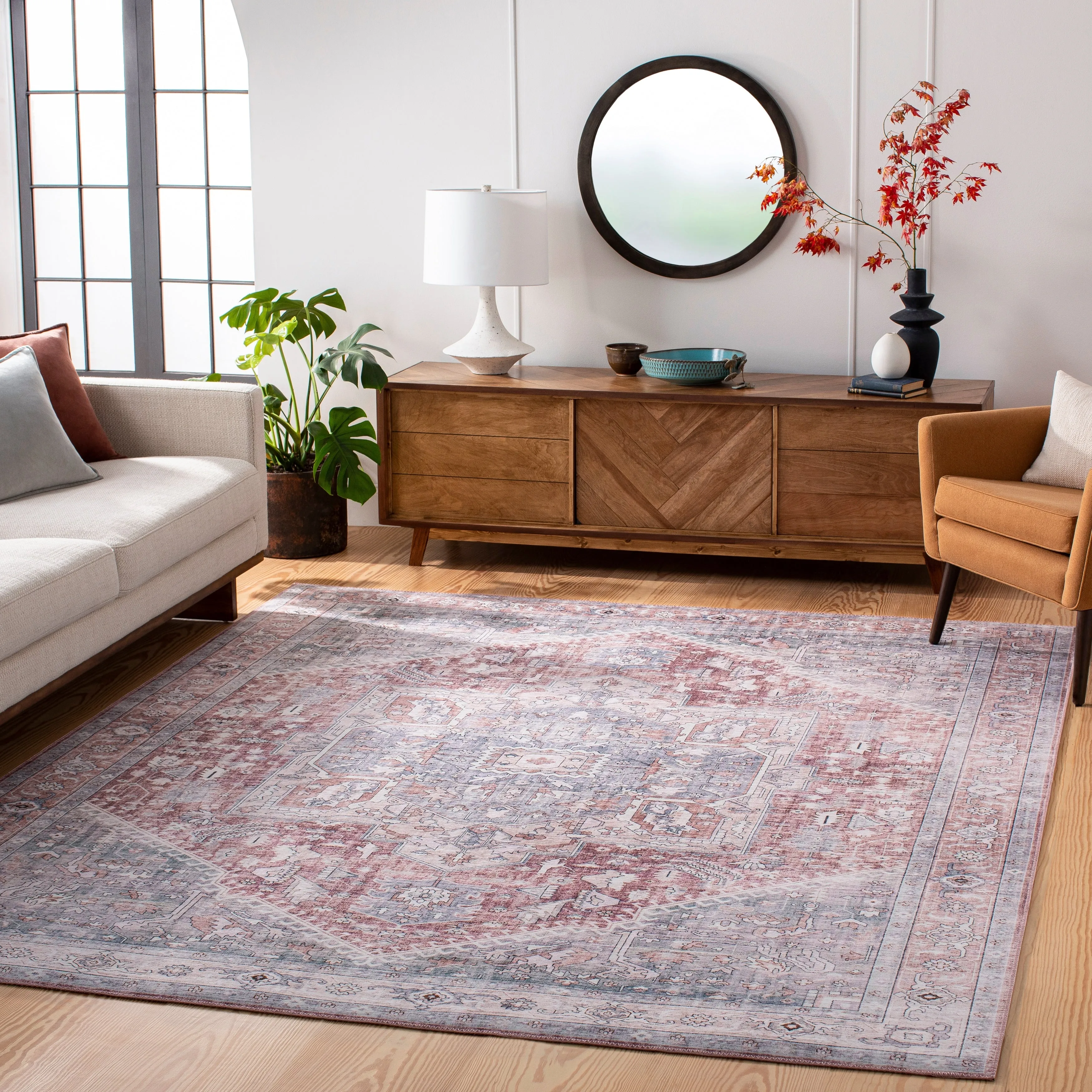 Livabliss Mitika Vintage Medallion Area Rug