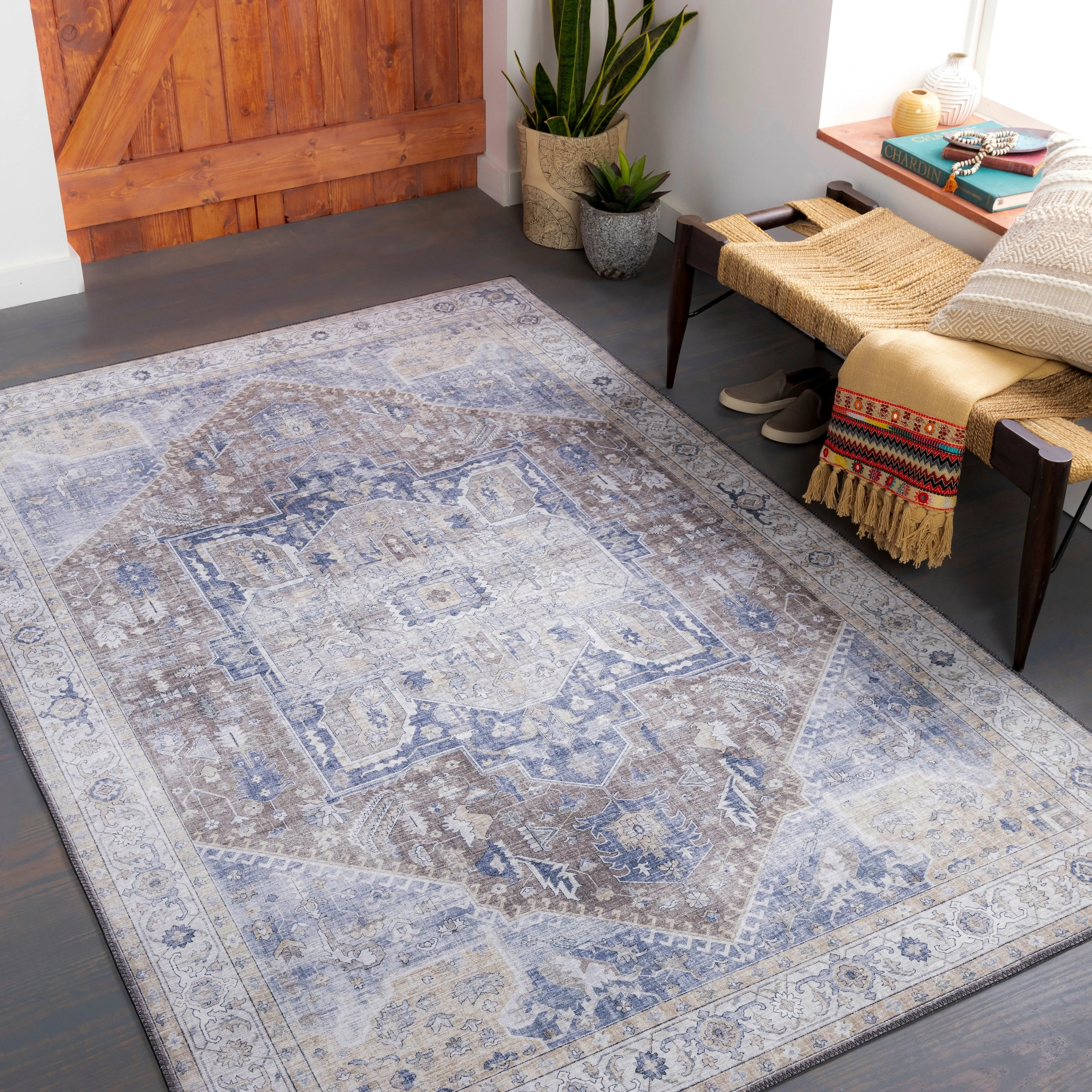 Livabliss Mitika Vintage Medallion Area Rug