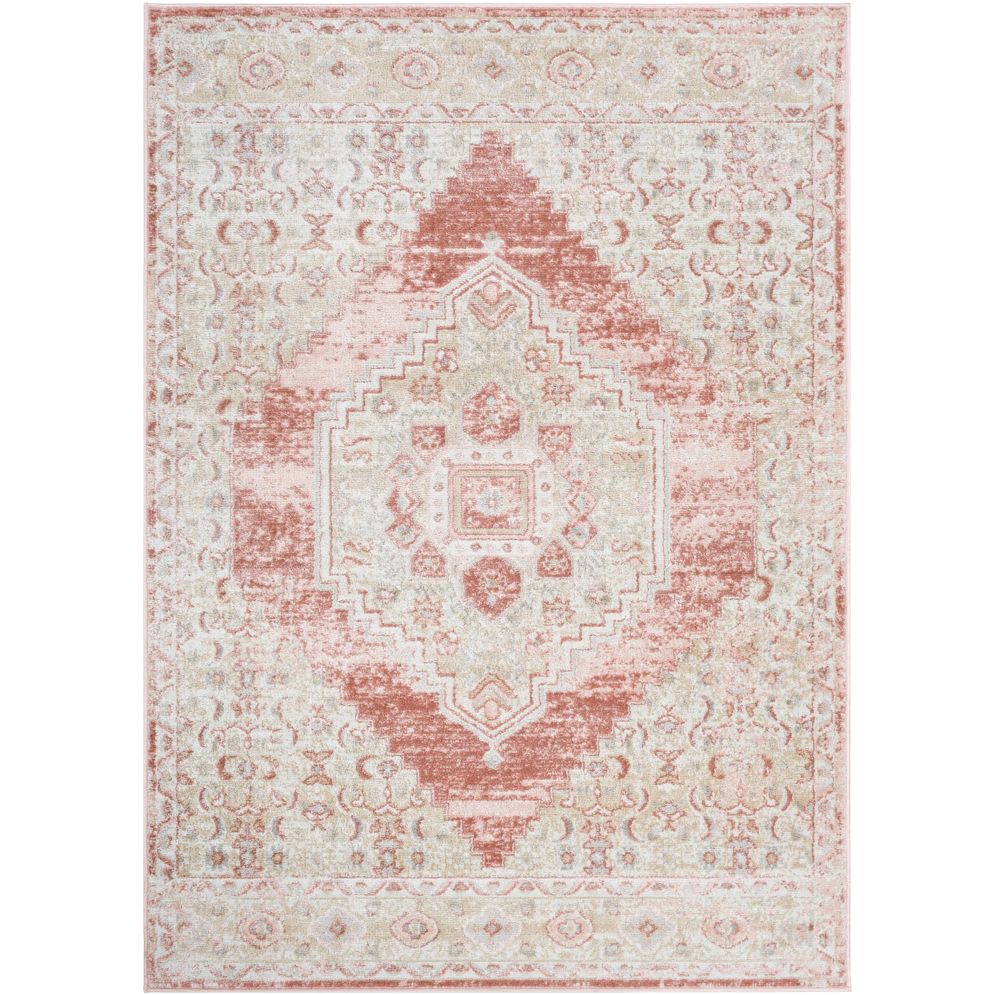 Livabliss Neal Distressed Persian Medallion Area Rug
