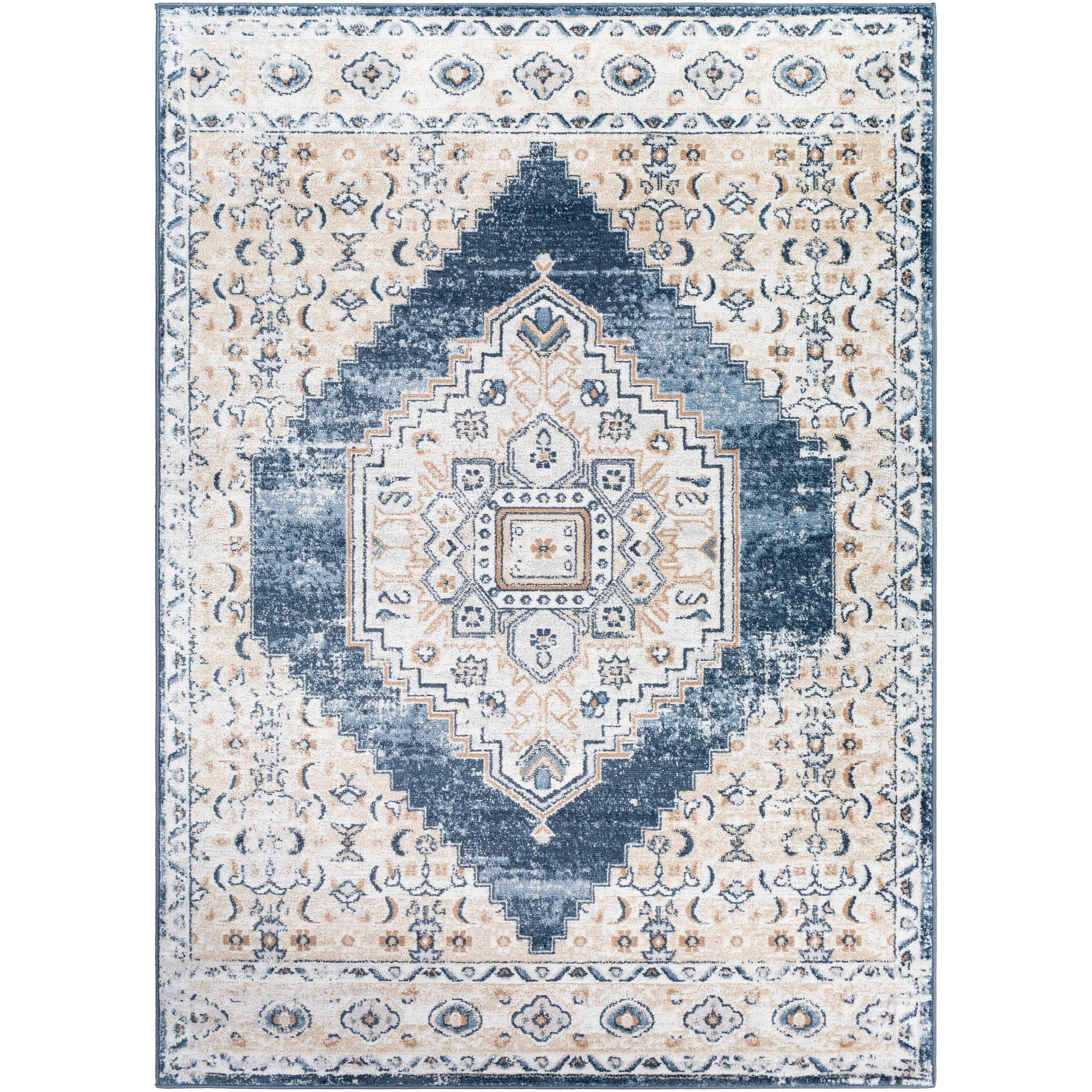 Livabliss Neal Distressed Persian Medallion Area Rug