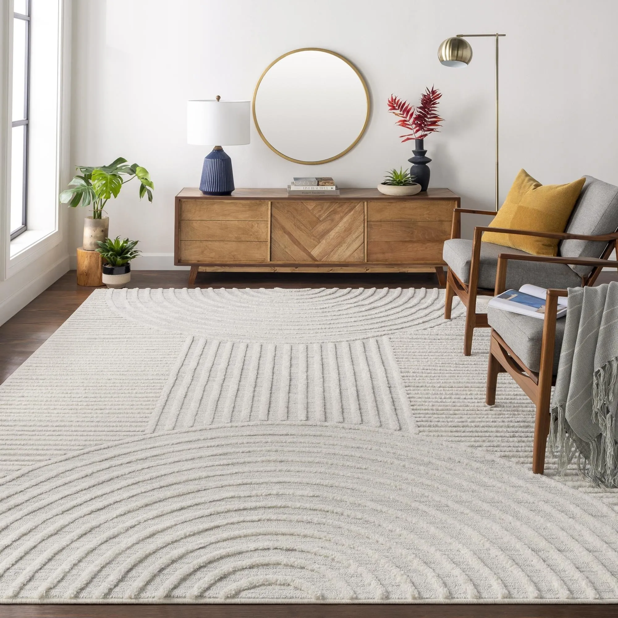 Livabliss Nora Minimalist Tribal Area Rug