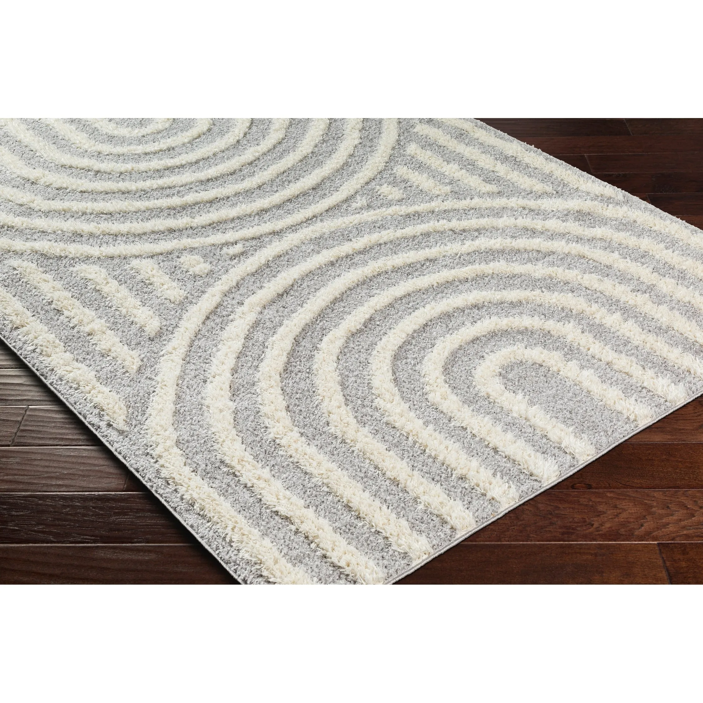 Livabliss Rodos Mod Neutral Rainbow Plush Area Rug