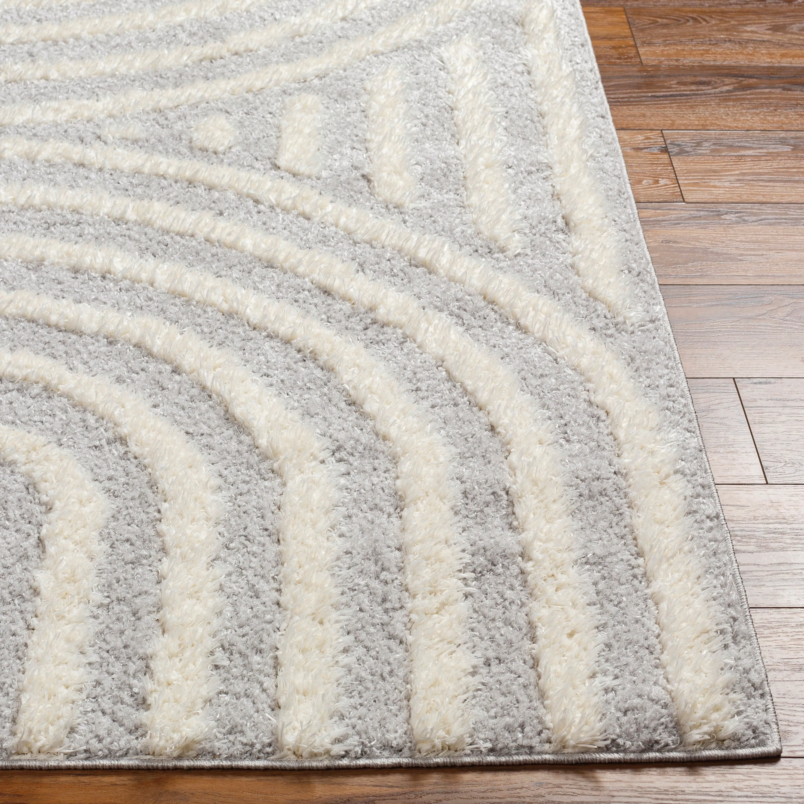Livabliss Rodos Mod Neutral Rainbow Plush Area Rug