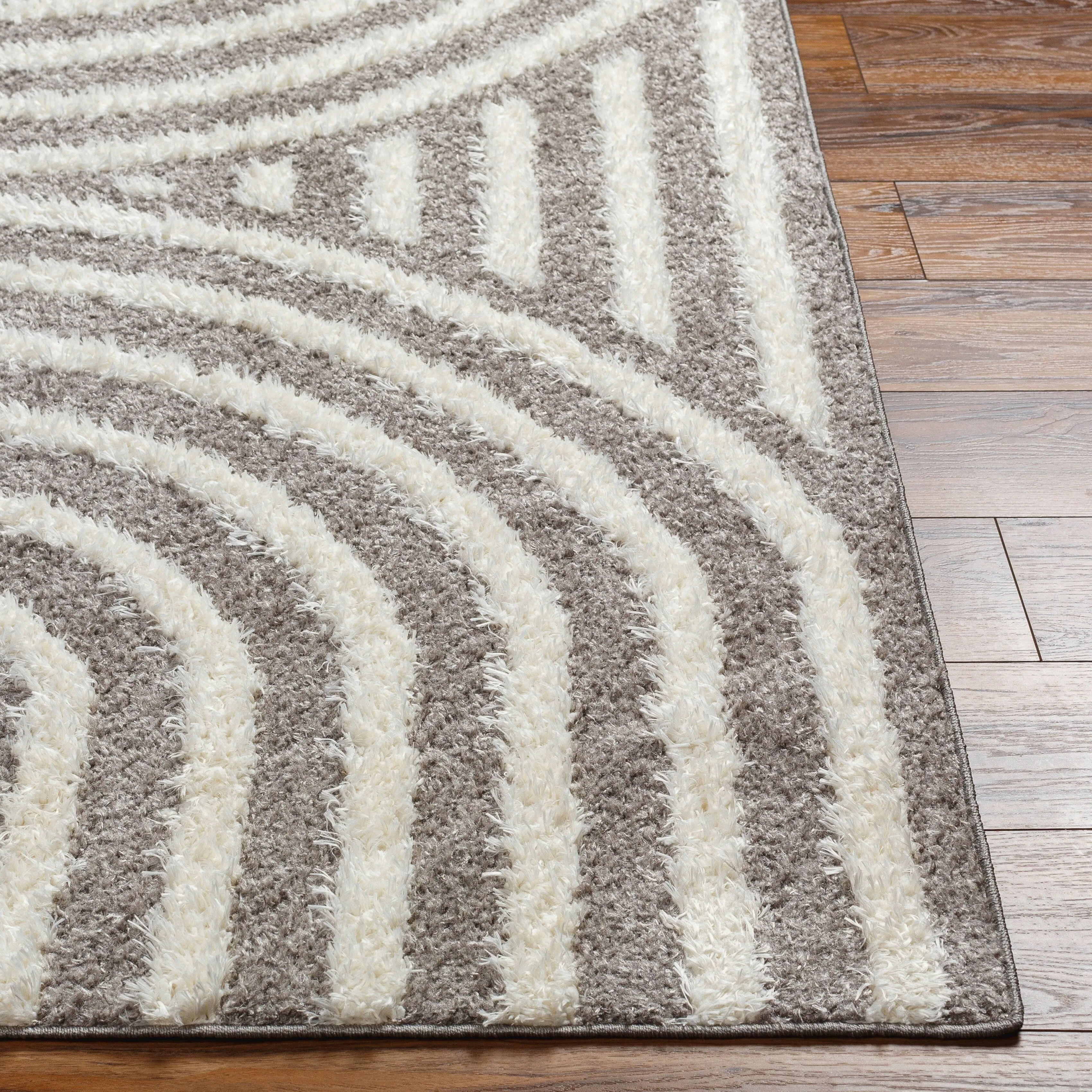 Livabliss Rodos Mod Neutral Rainbow Plush Area Rug