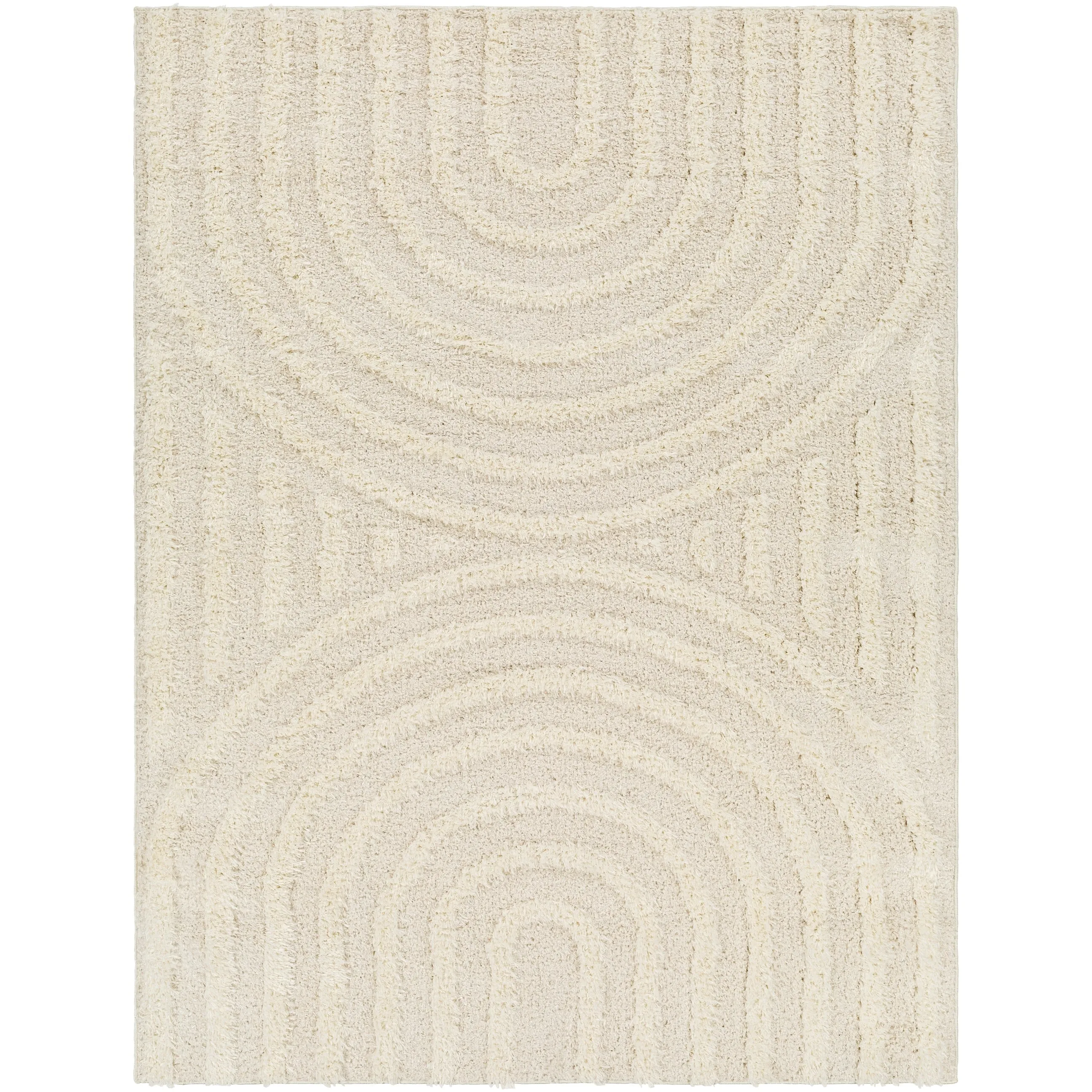 Livabliss Rodos Mod Neutral Rainbow Plush Area Rug