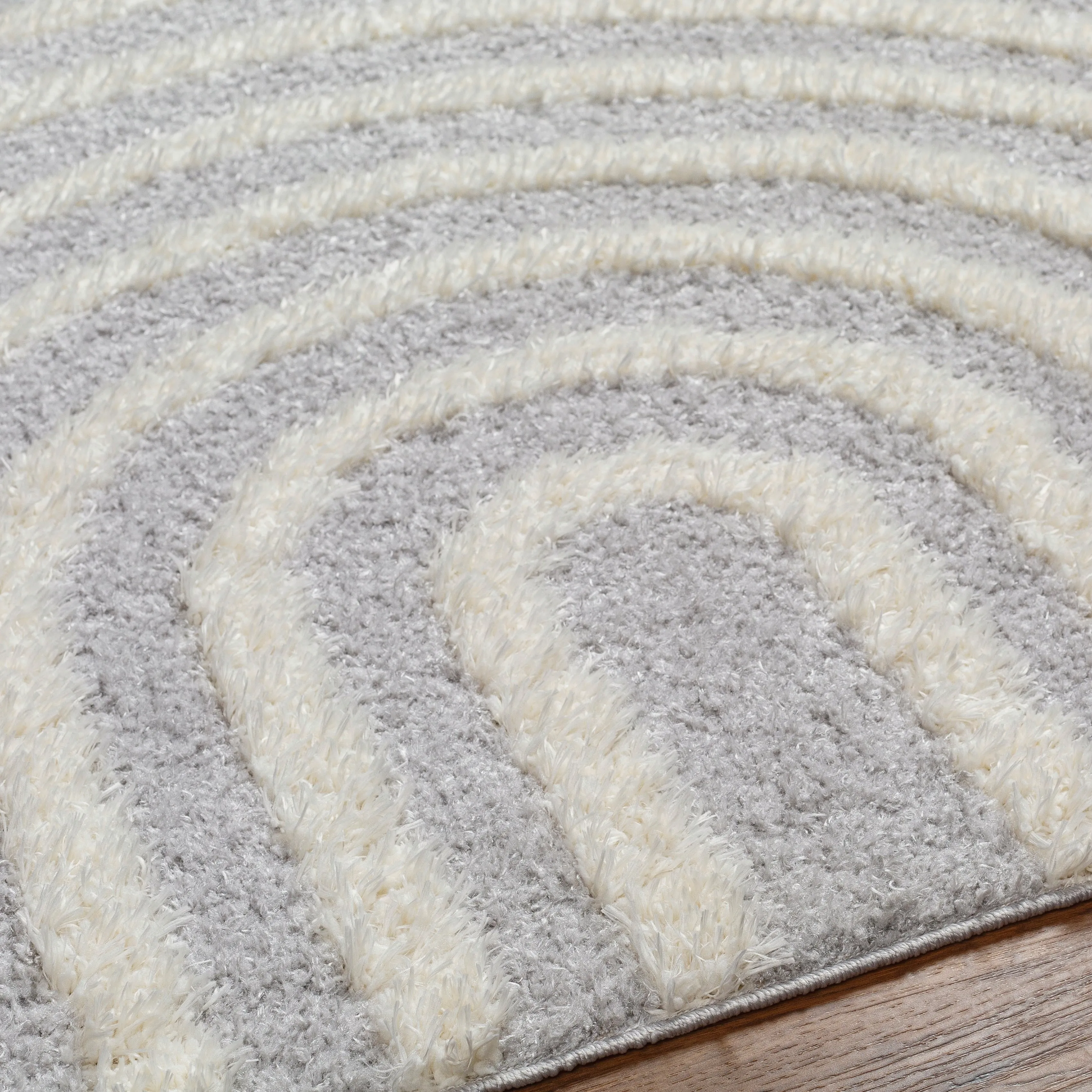 Livabliss Rodos Mod Neutral Rainbow Plush Area Rug