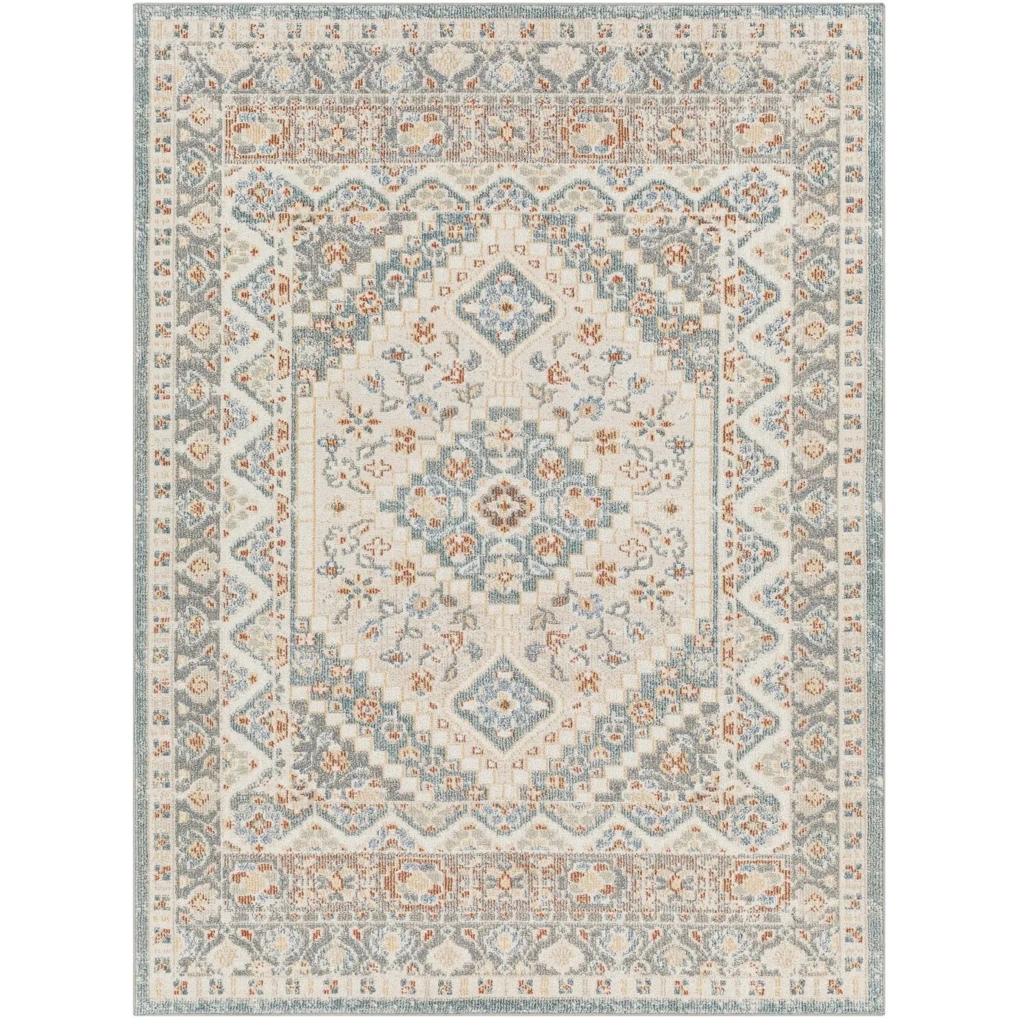 Livabliss Santana Traditional Medallion Washable Area Rug