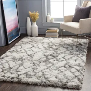 Livabliss Saunders Boho Trellis Plush Shag Area Rug