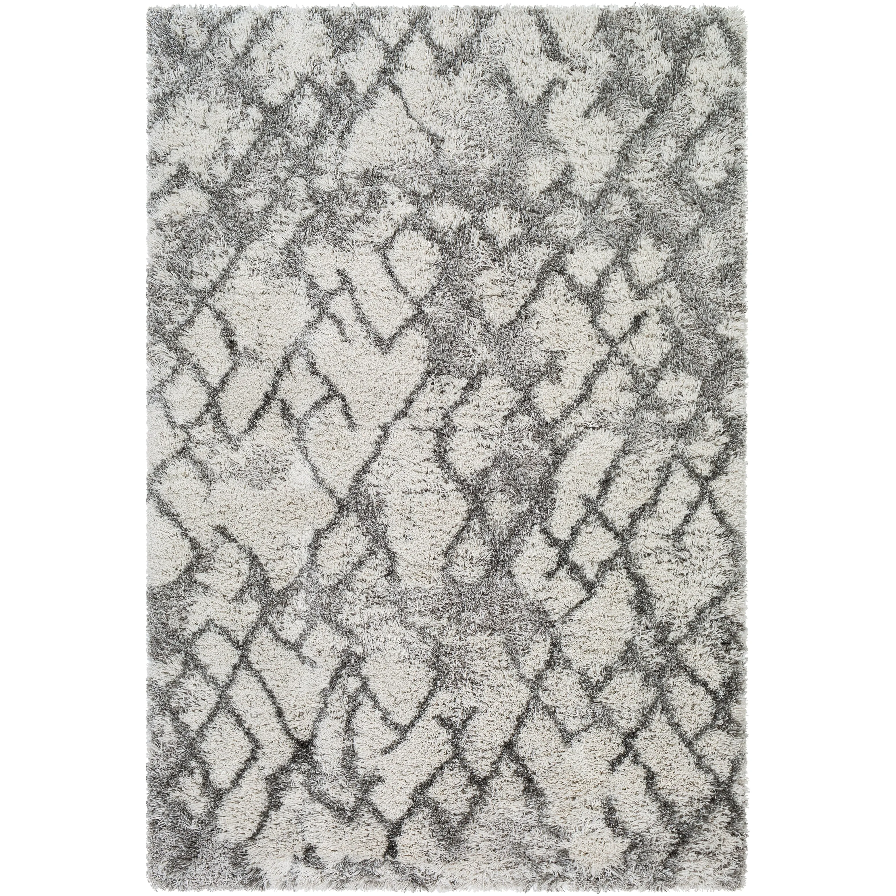 Livabliss Saunders Boho Trellis Plush Shag Area Rug