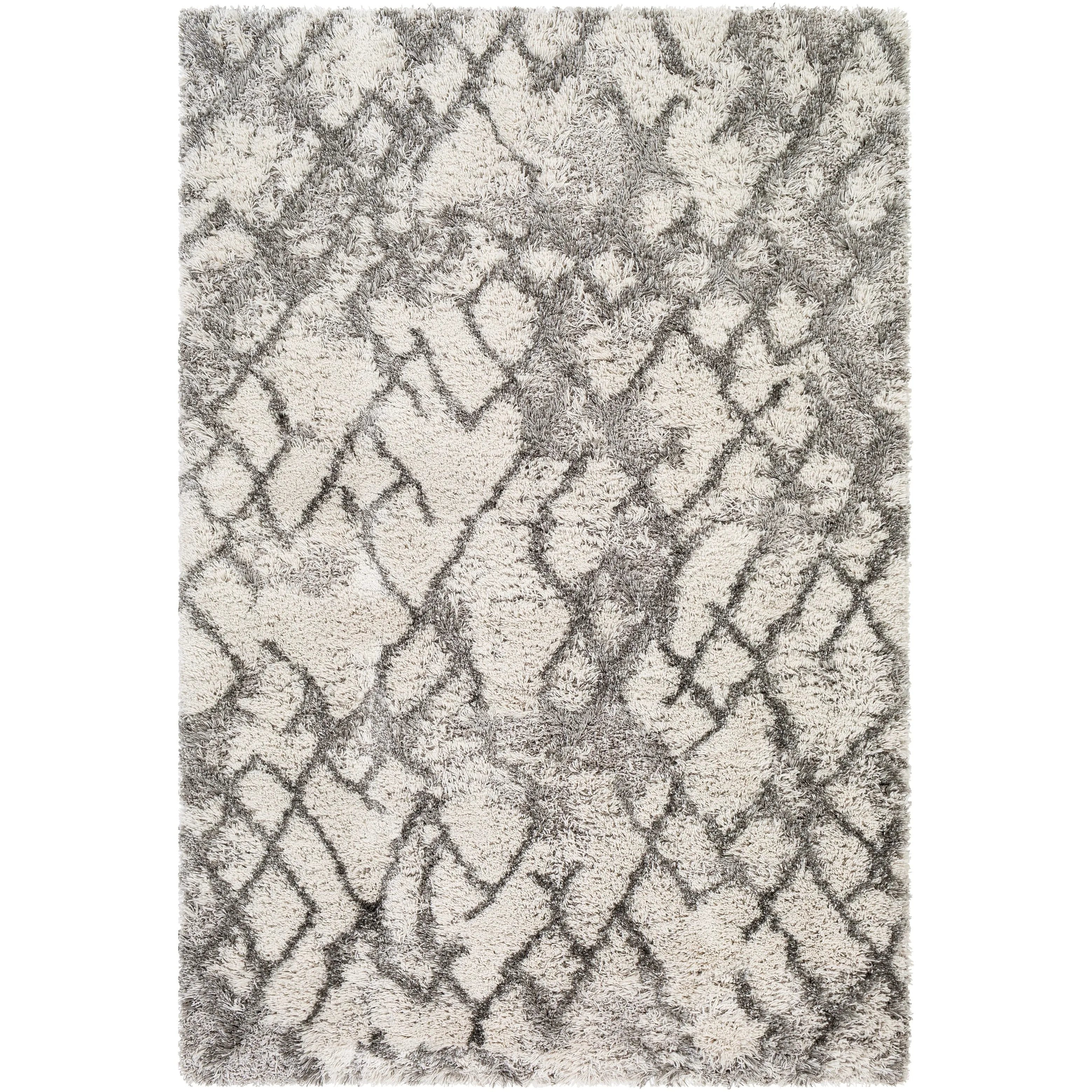 Livabliss Saunders Boho Trellis Plush Shag Area Rug