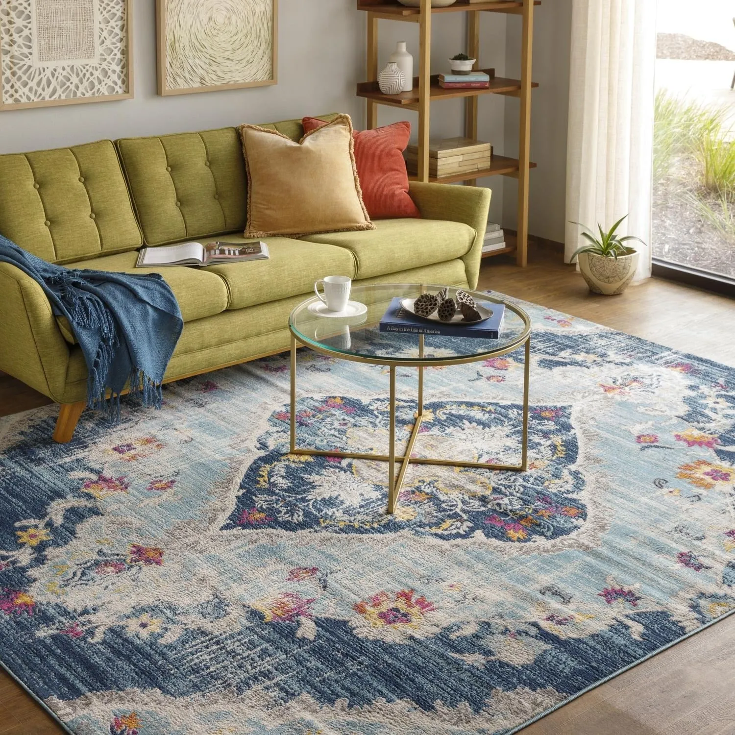 Livabliss Vintage Floransa Medallion Area Rug