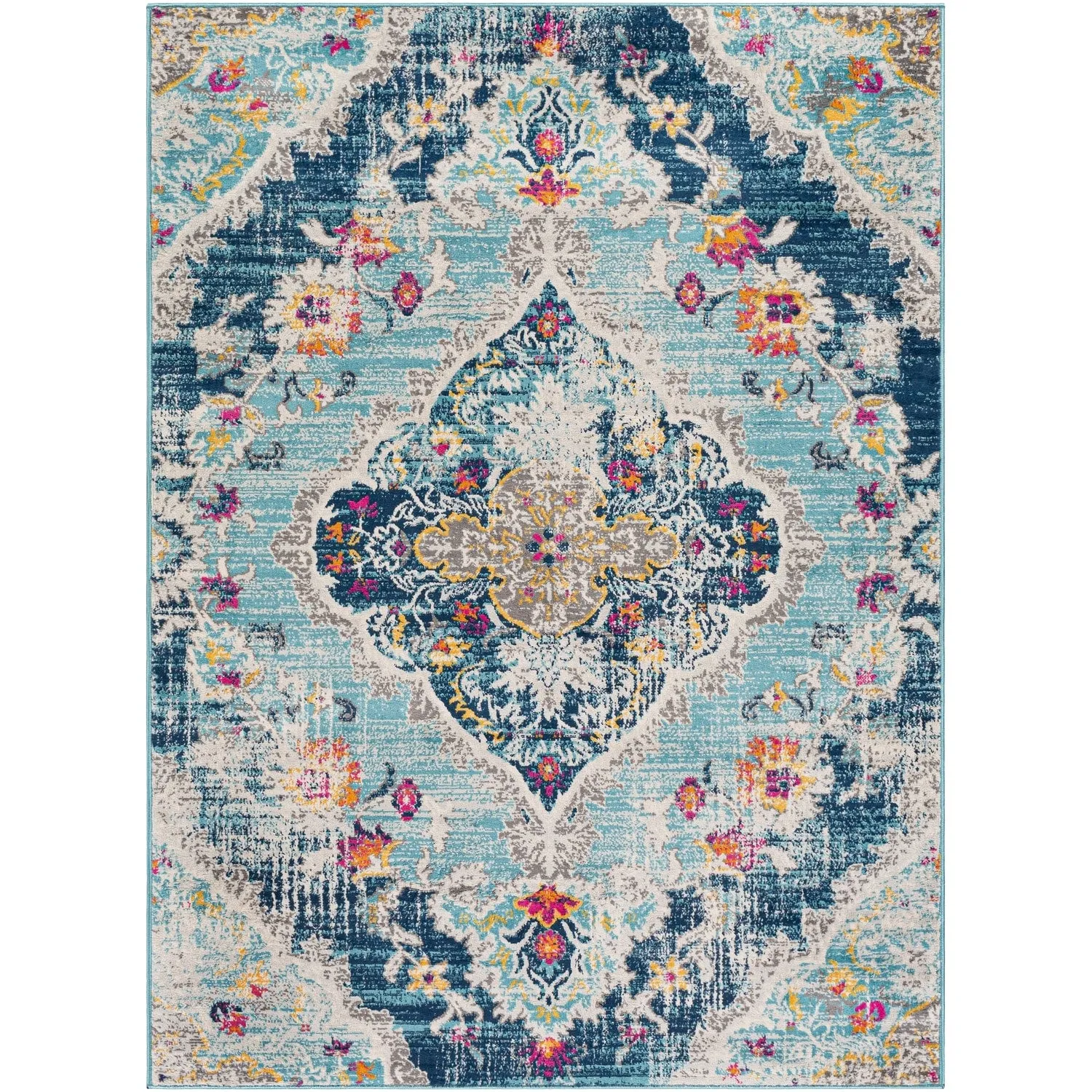 Livabliss Vintage Floransa Medallion Area Rug