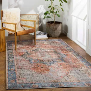 Livabliss Zakariya Vintage Medallion Machine Washable Area Rug