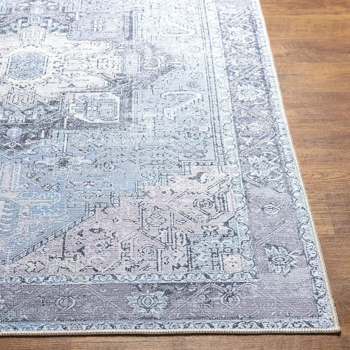 Livabliss Zakariya Vintage Medallion Machine Washable Area Rug