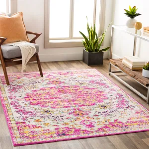 Livabliss Zimmer Distressed Boho Medallion Area Rug