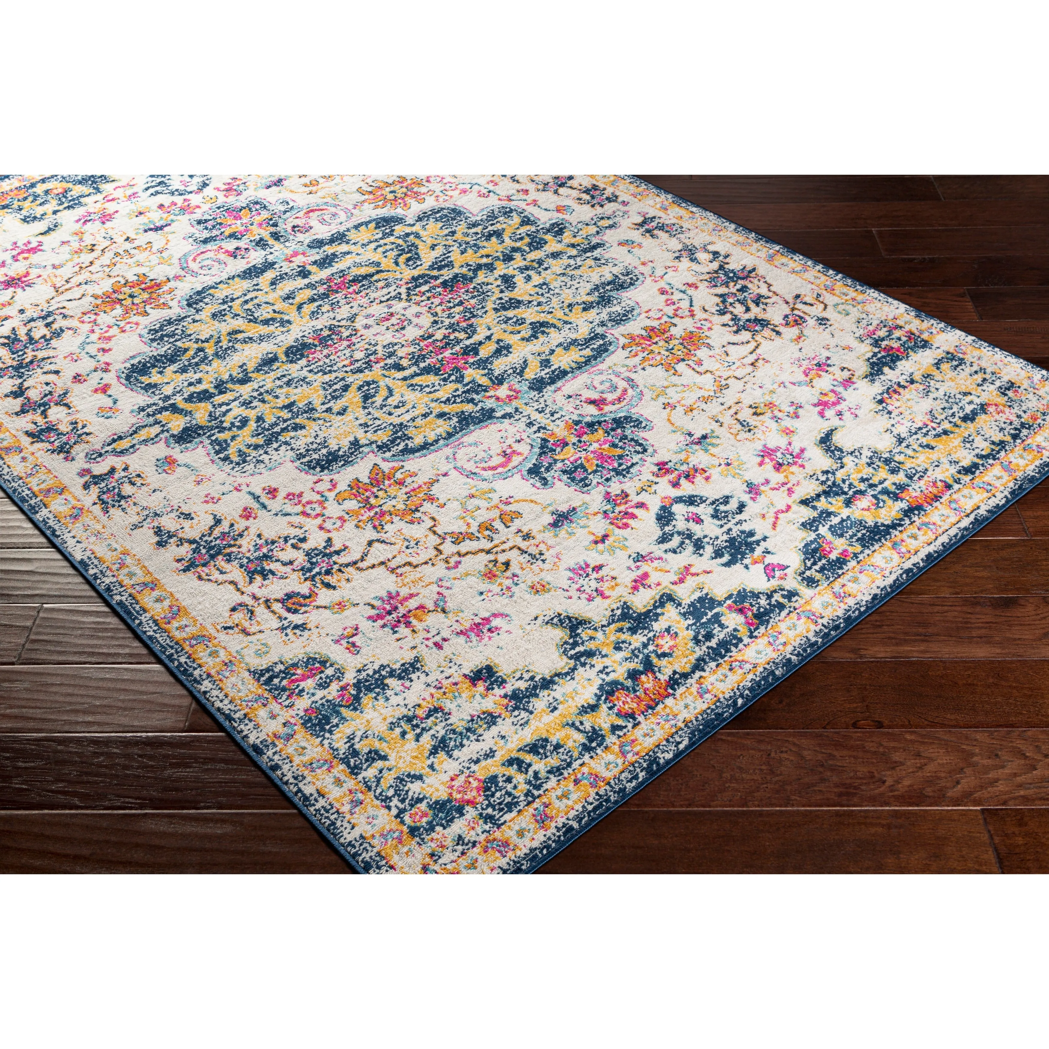 Livabliss Zimmer Distressed Boho Medallion Area Rug