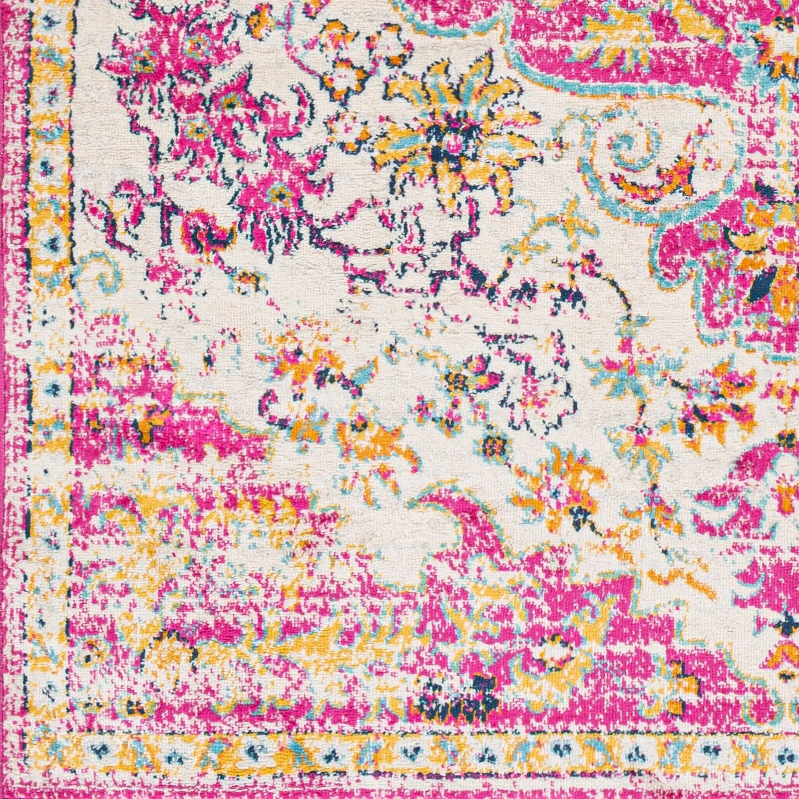 Livabliss Zimmer Distressed Boho Medallion Area Rug