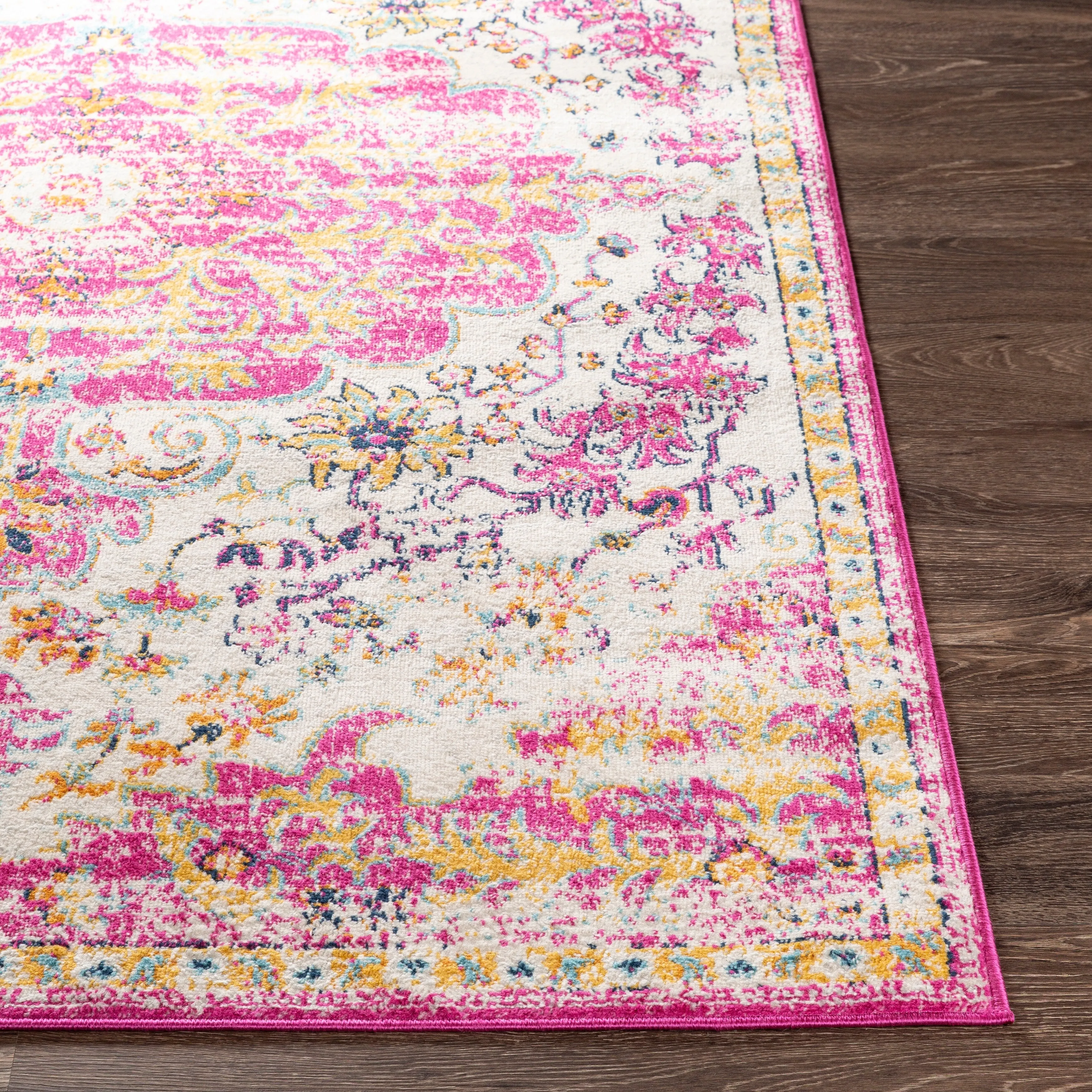 Livabliss Zimmer Distressed Boho Medallion Area Rug