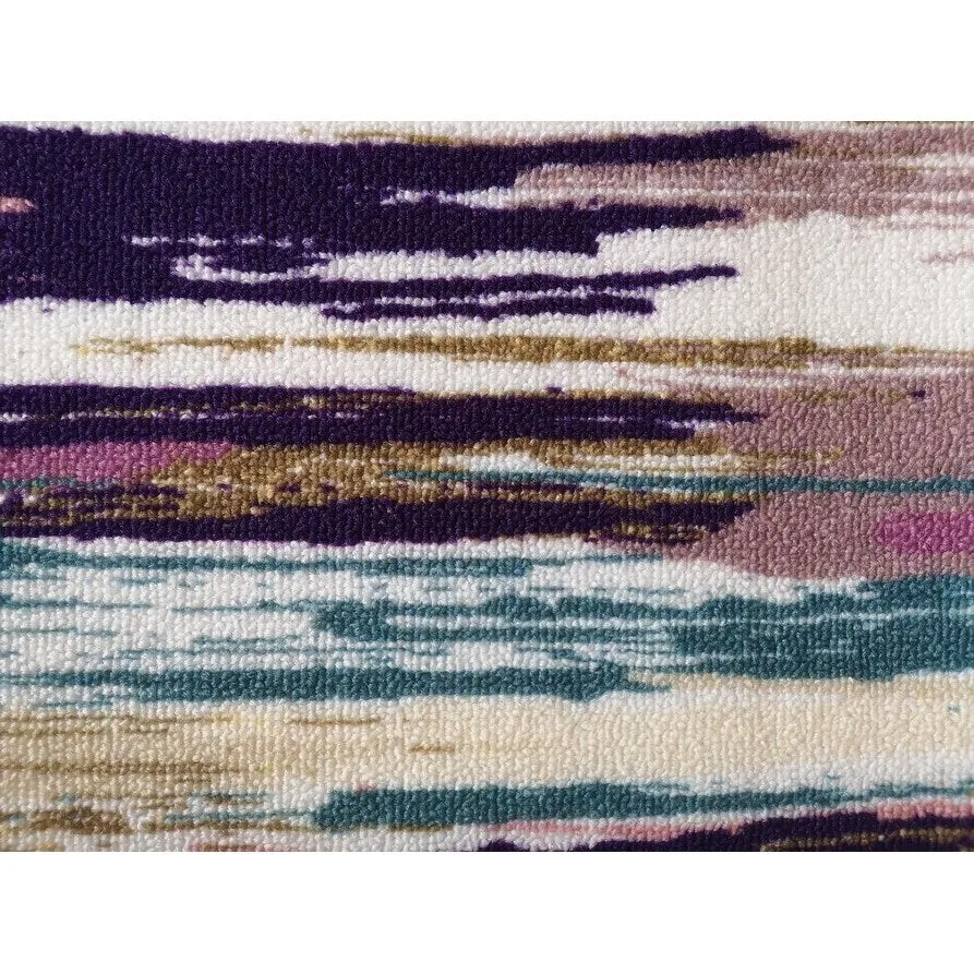 Living Room Area Rug Nonslip. Abstract Brushstrokes Glitter Pattern