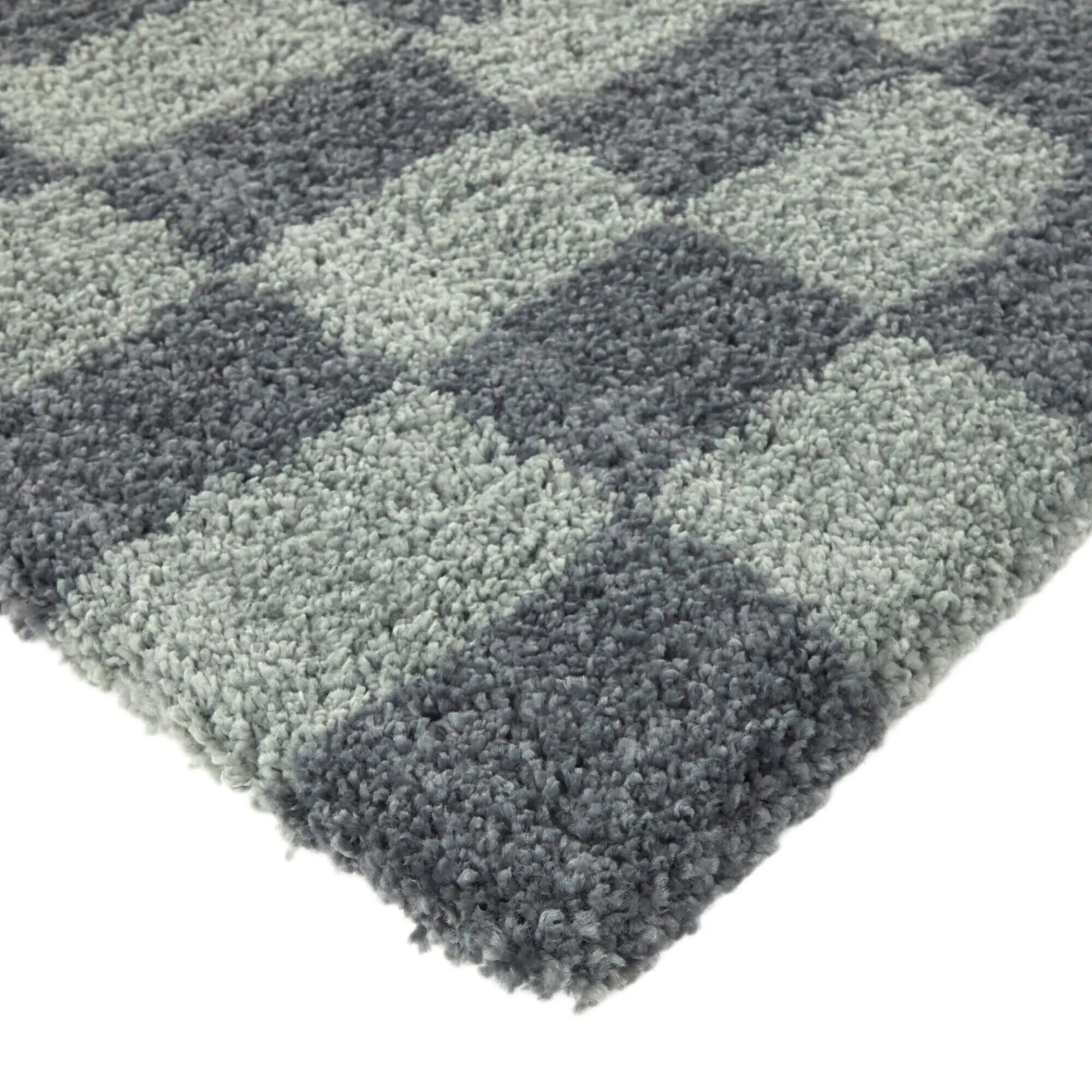 Luther Abstract Checkered Modern Shag Area Rug