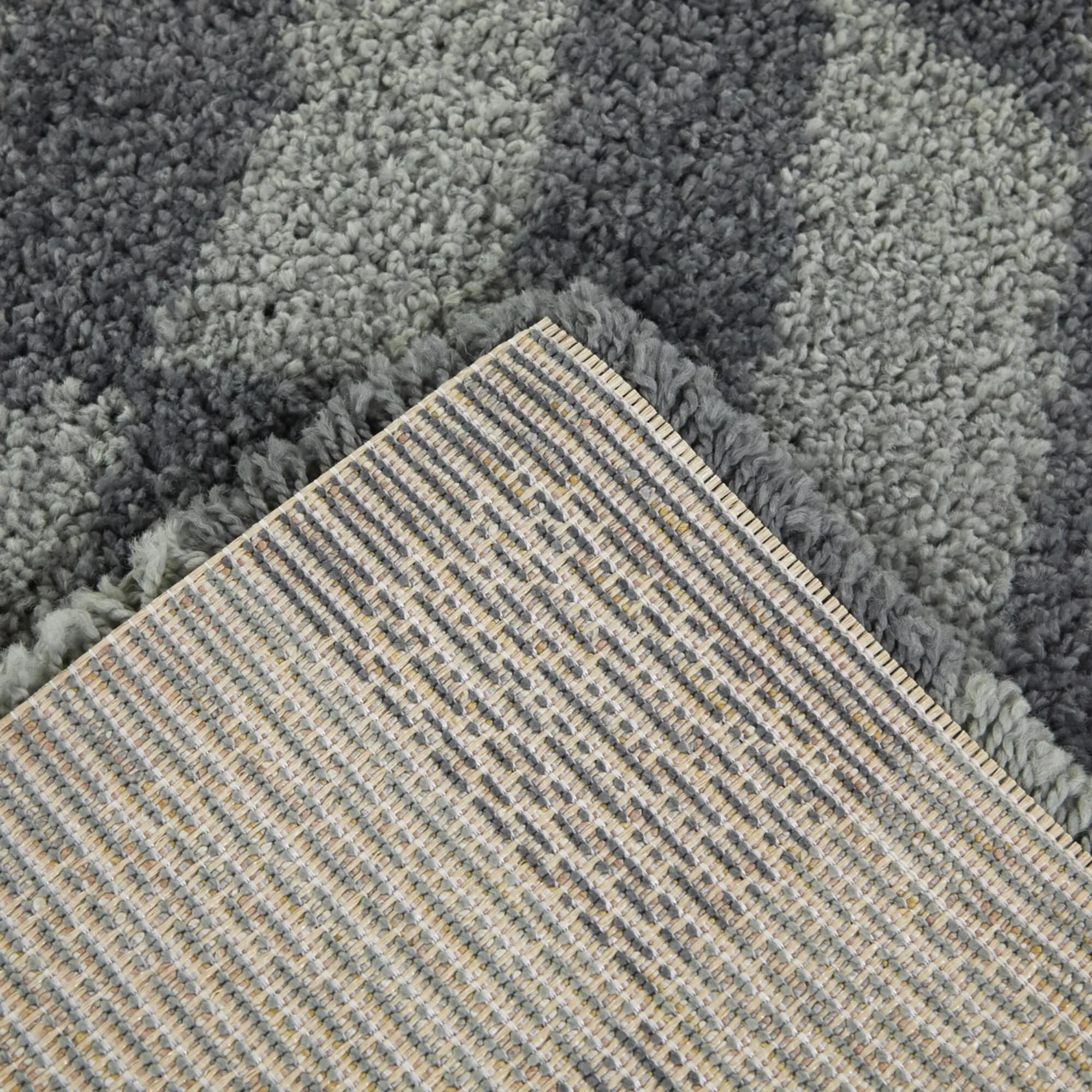 Luther Abstract Checkered Modern Shag Area Rug