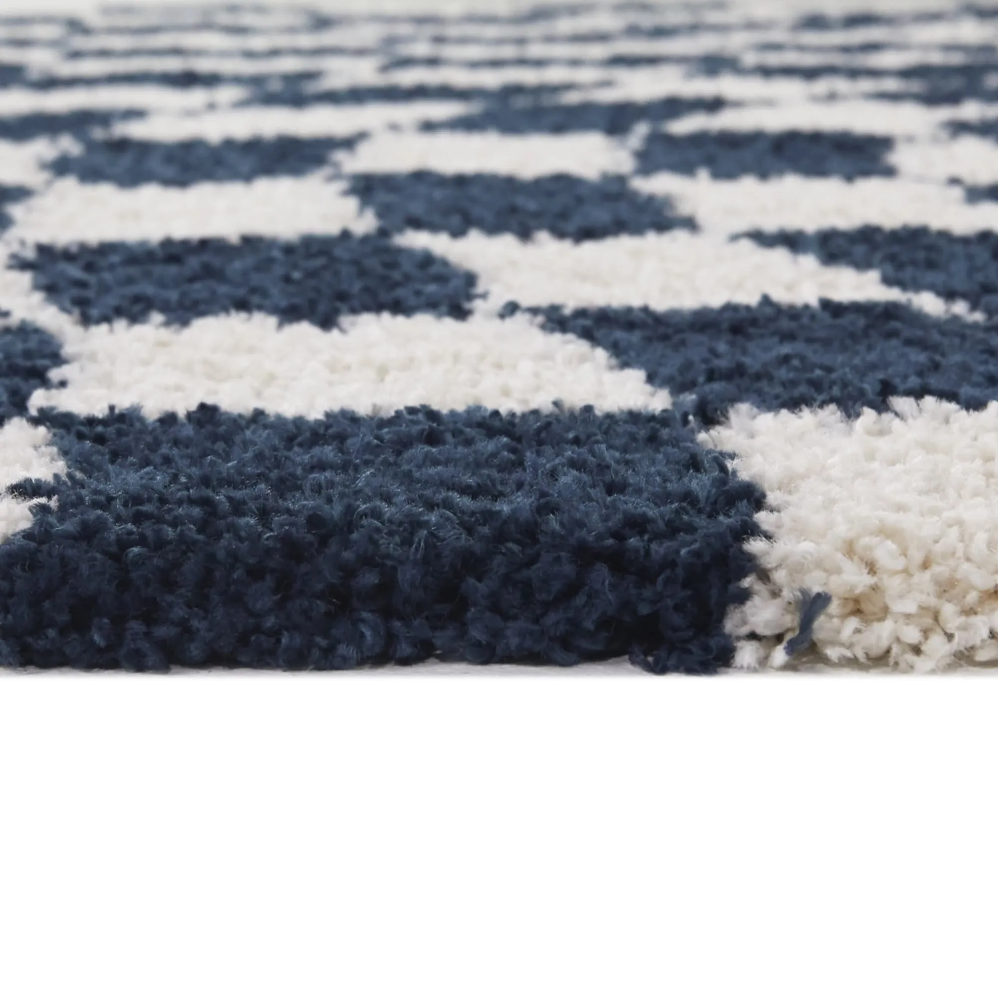Luther Abstract Checkered Modern Shag Area Rug