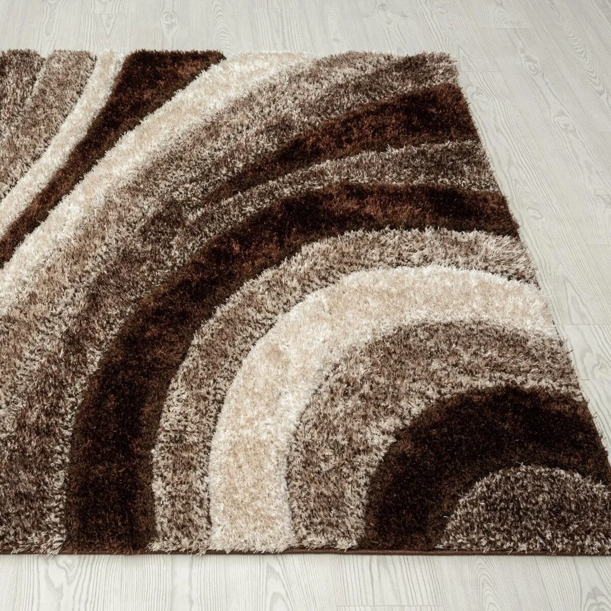 Luxe Weavers Geometric Swirl Shag Area Rug