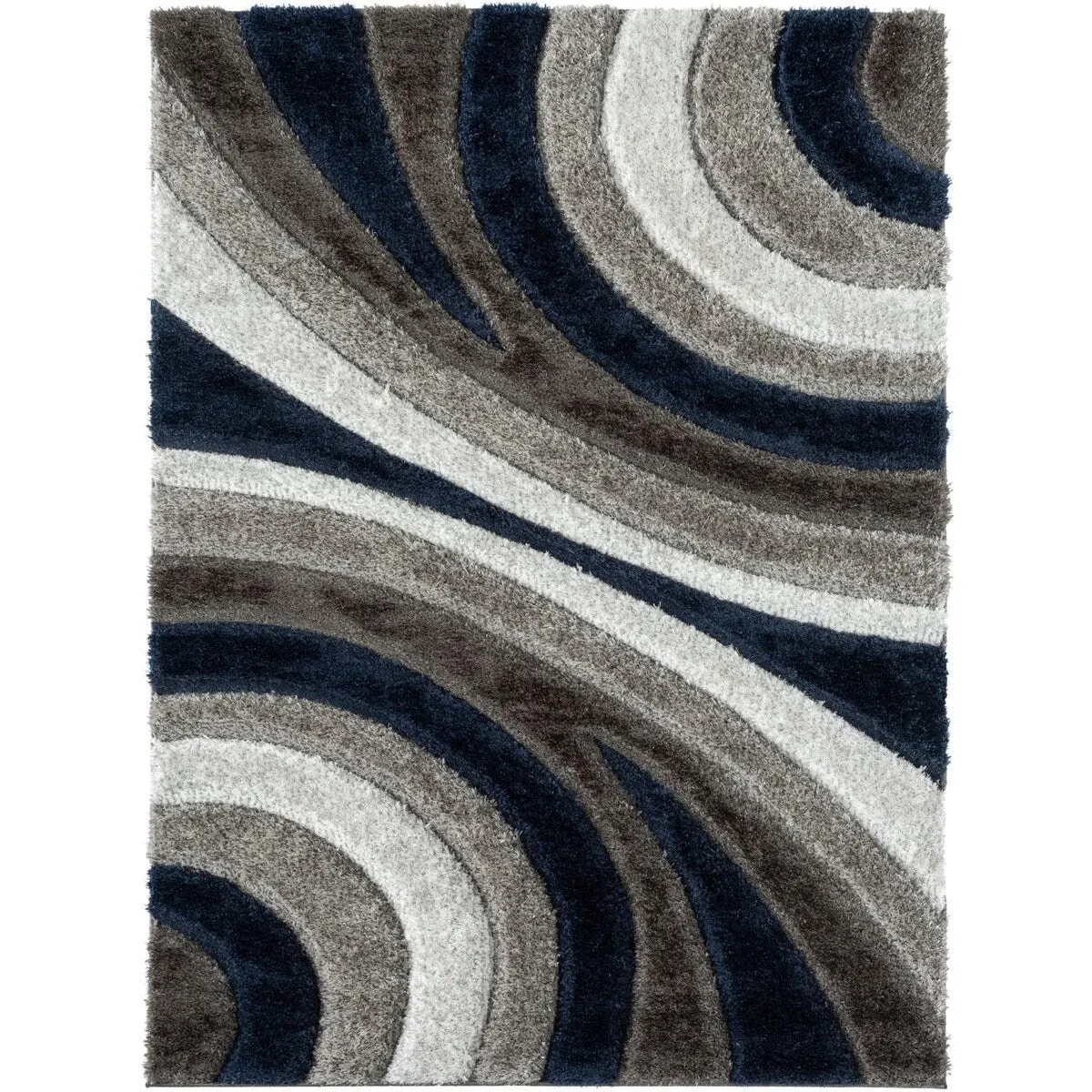 Luxe Weavers Geometric Swirl Shag Area Rug