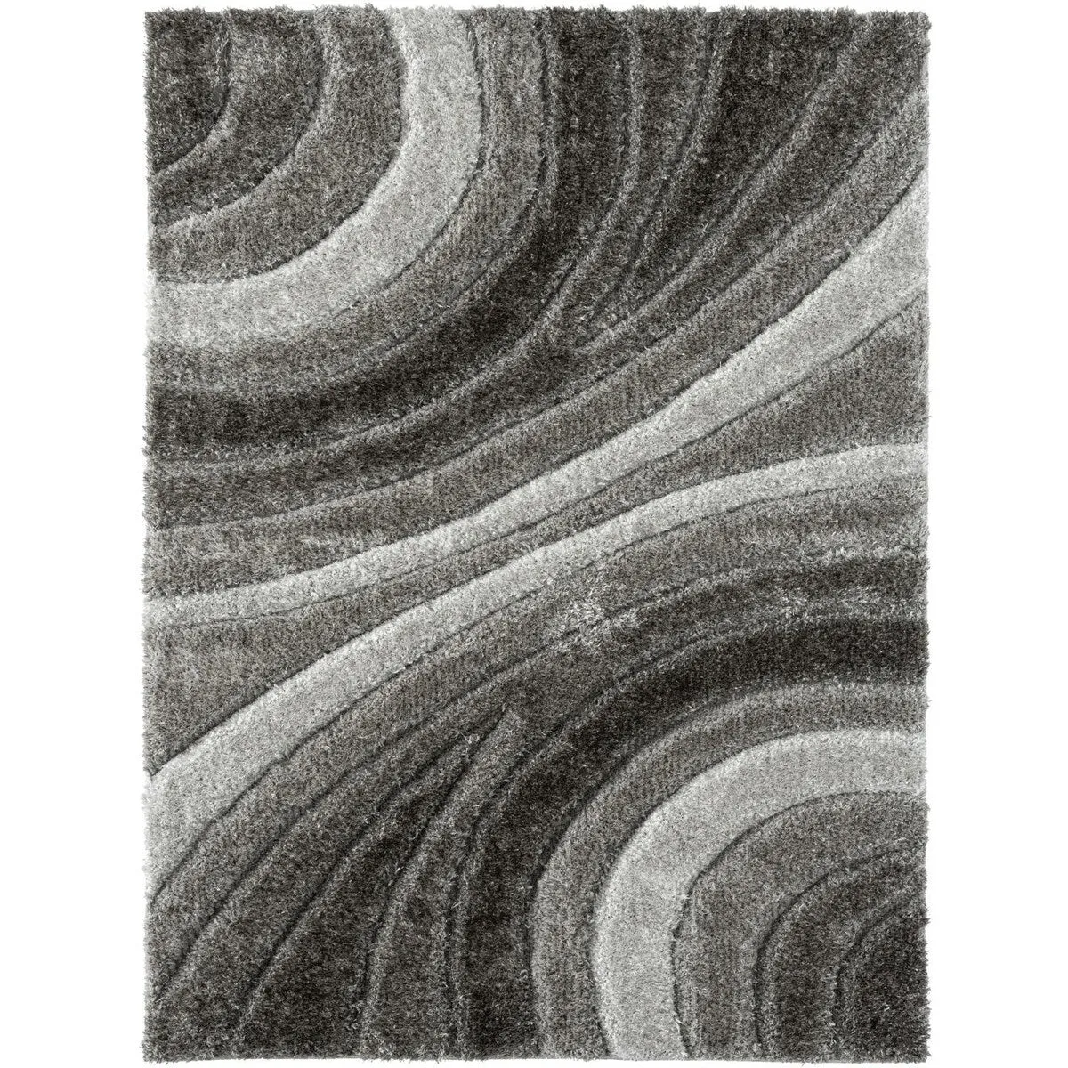 Luxe Weavers Geometric Swirl Shag Area Rug