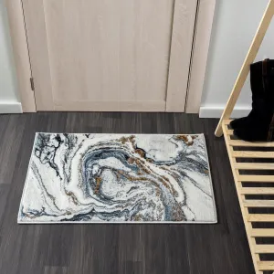 Luxe Weavers Marble Effect Abstract Area Rug. Stain-Resistant Carpet