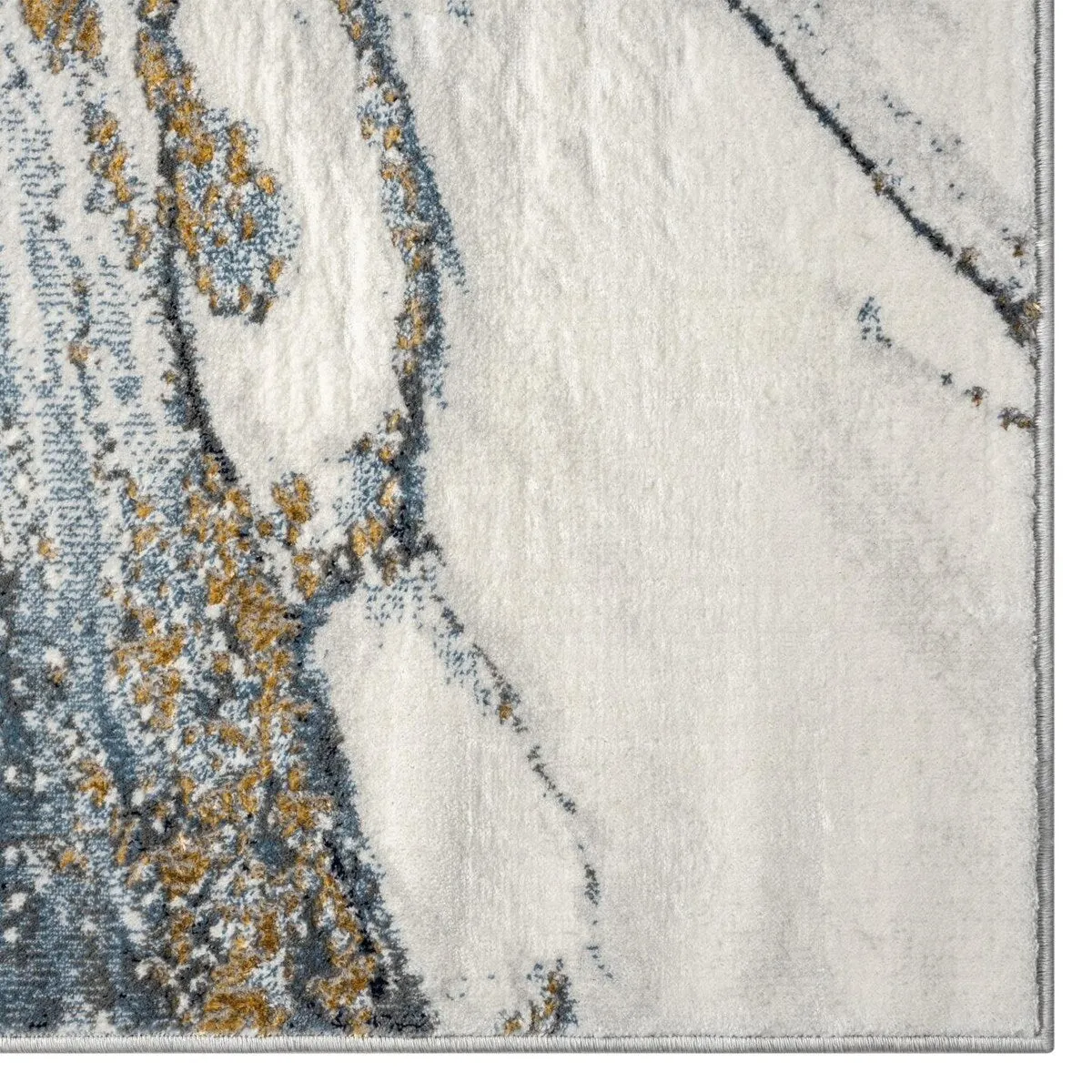 Luxe Weavers Marble Effect Abstract Area Rug. Stain-Resistant Carpet