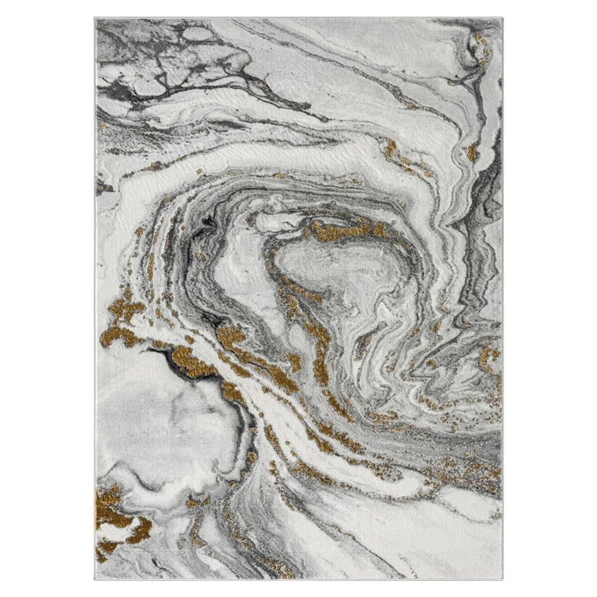 Luxe Weavers Marble Effect Abstract Area Rug. Stain-Resistant Carpet