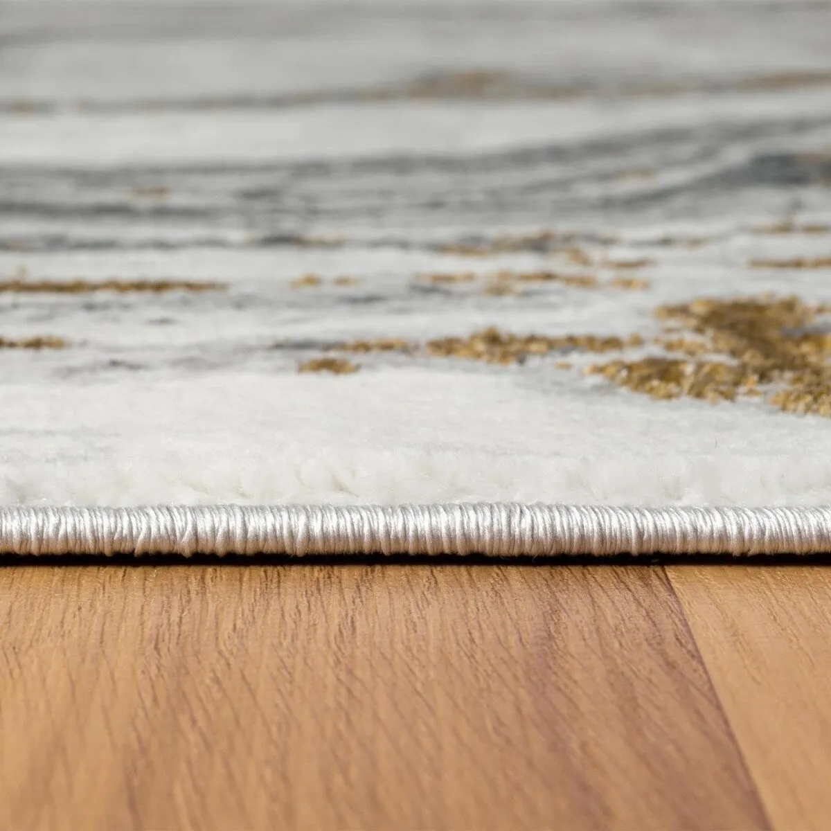 Luxe Weavers Marble Effect Abstract Area Rug. Stain-Resistant Carpet