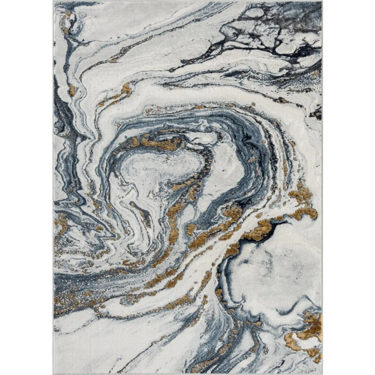 Luxe Weavers Marble Effect Abstract Area Rug. Stain-Resistant Carpet