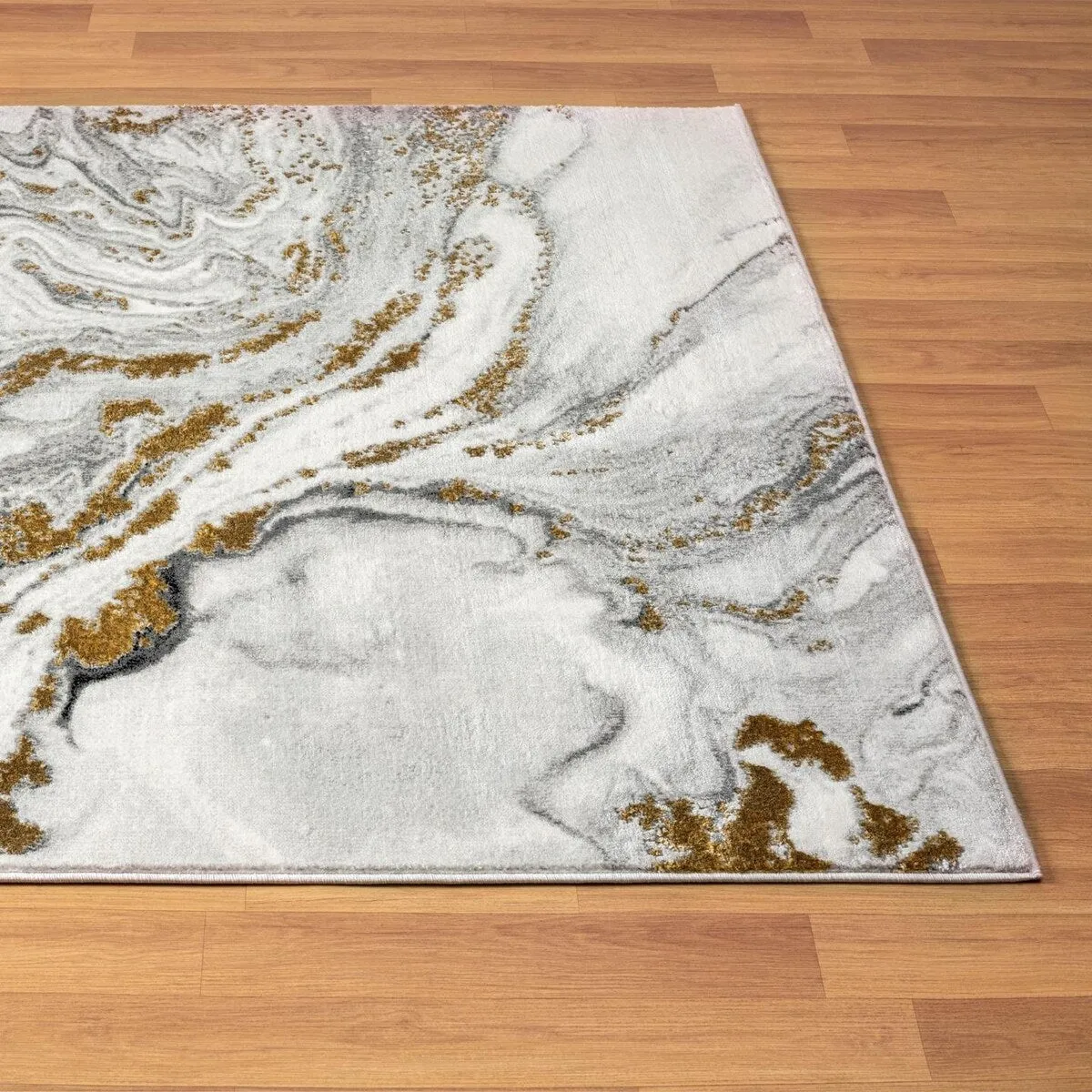 Luxe Weavers Marble Effect Abstract Area Rug. Stain-Resistant Carpet