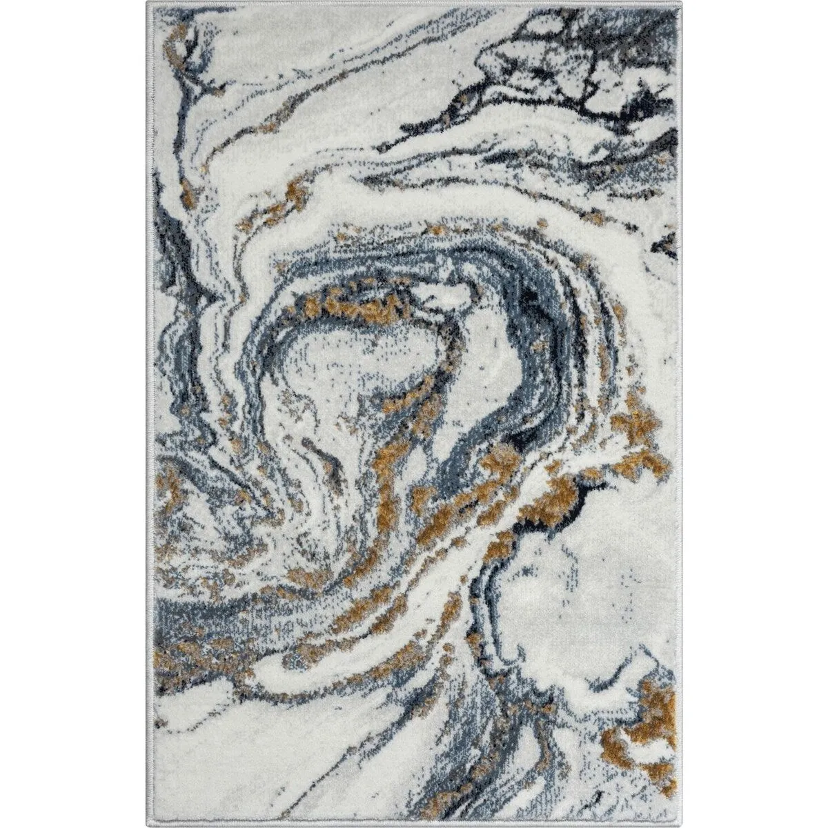 Luxe Weavers Marble Effect Abstract Area Rug. Stain-Resistant Carpet