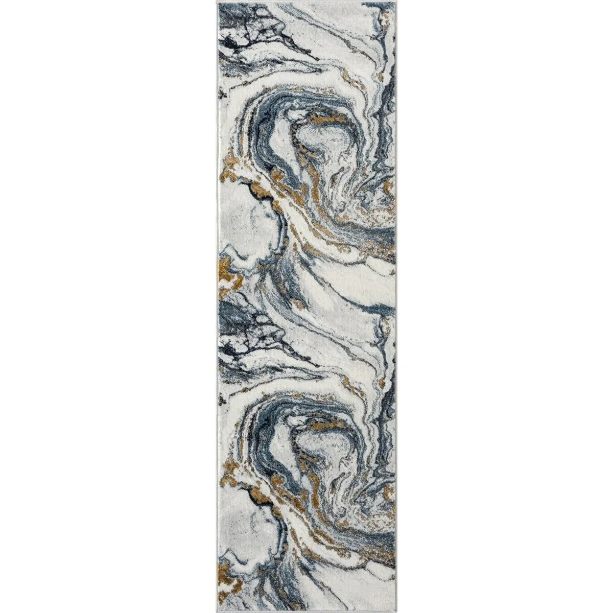 Luxe Weavers Marble Effect Abstract Area Rug. Stain-Resistant Carpet
