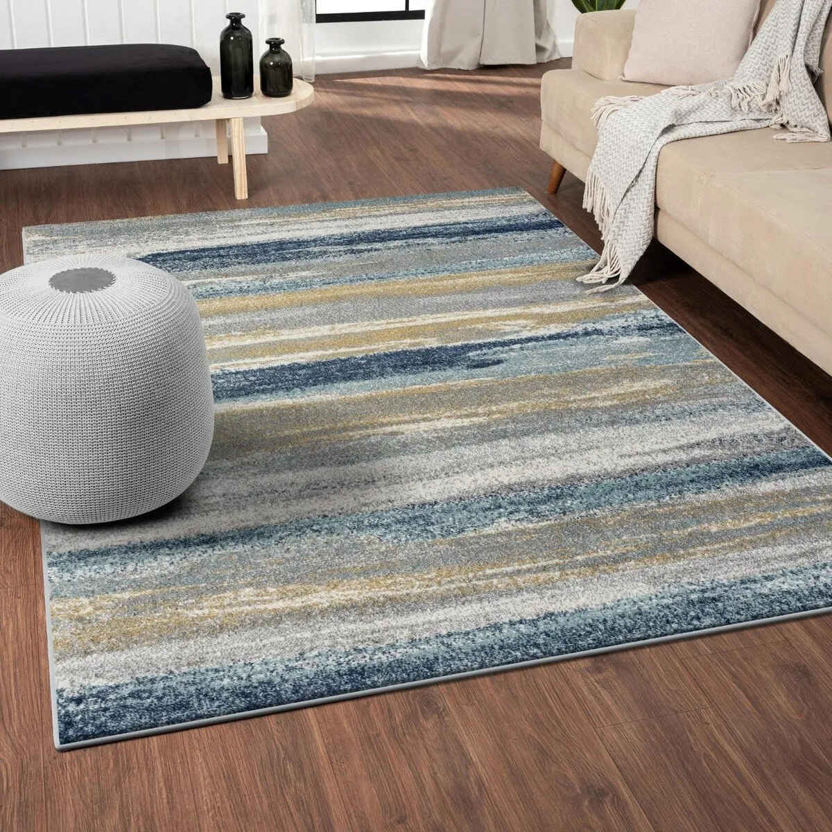 Luxe Weavers Modern Abstract Stripe Area Rug