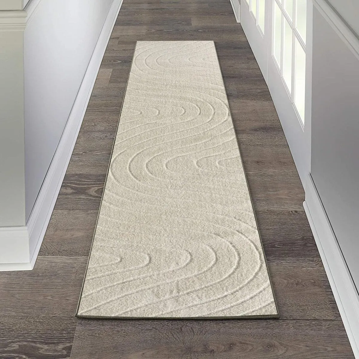 Luxe Weavers Modern Geometric Wave Area Rug. Stain Resistant Carpet